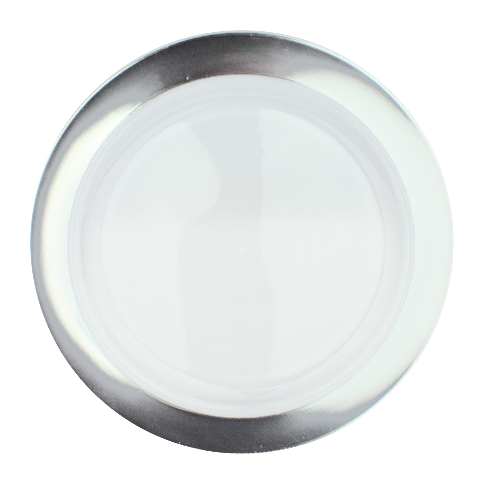 Silver Trim 19cm Plastic Plates (Pack of 6)