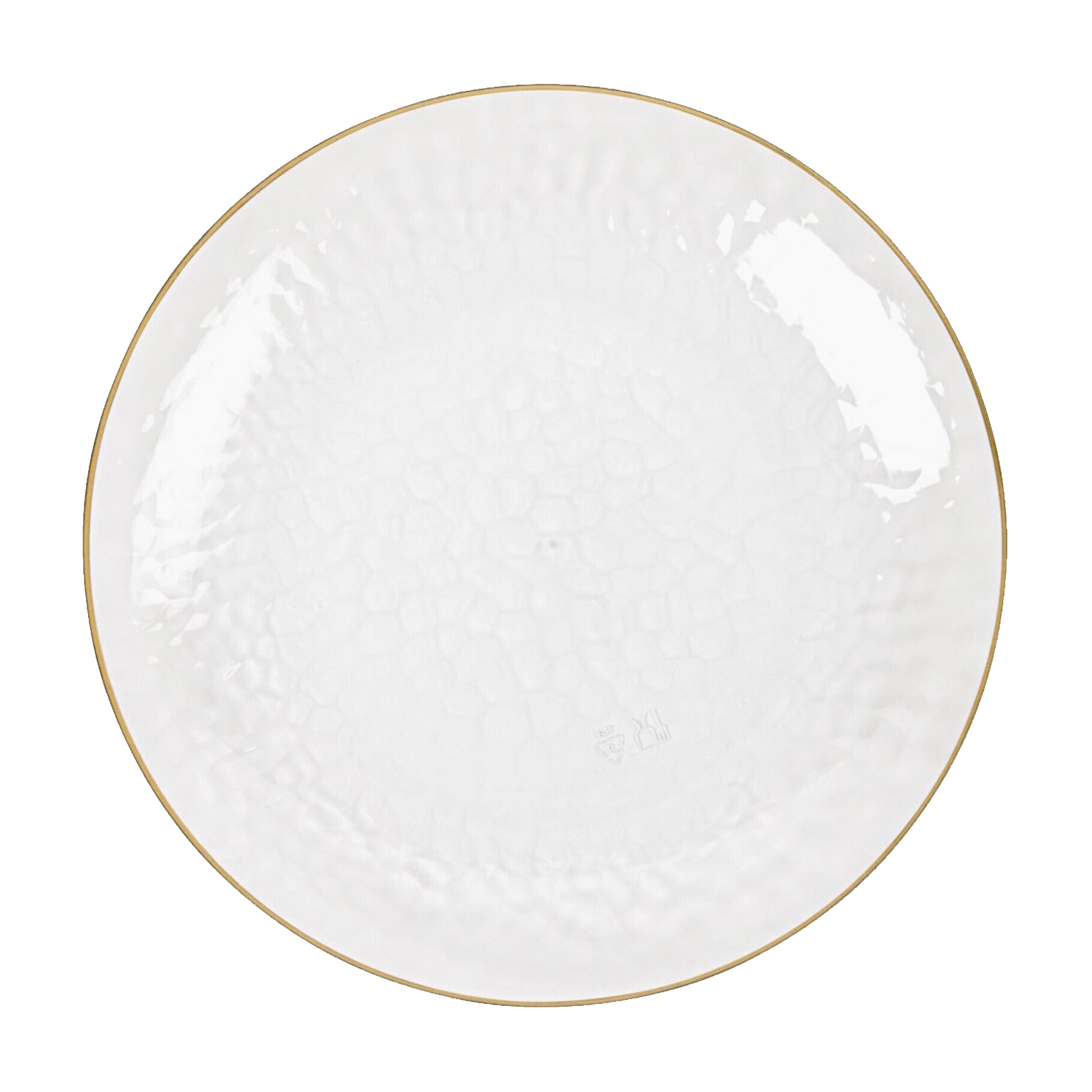 Clear Dimple With Gold Trim Plastic Plates 18cm (Pack of 10) 