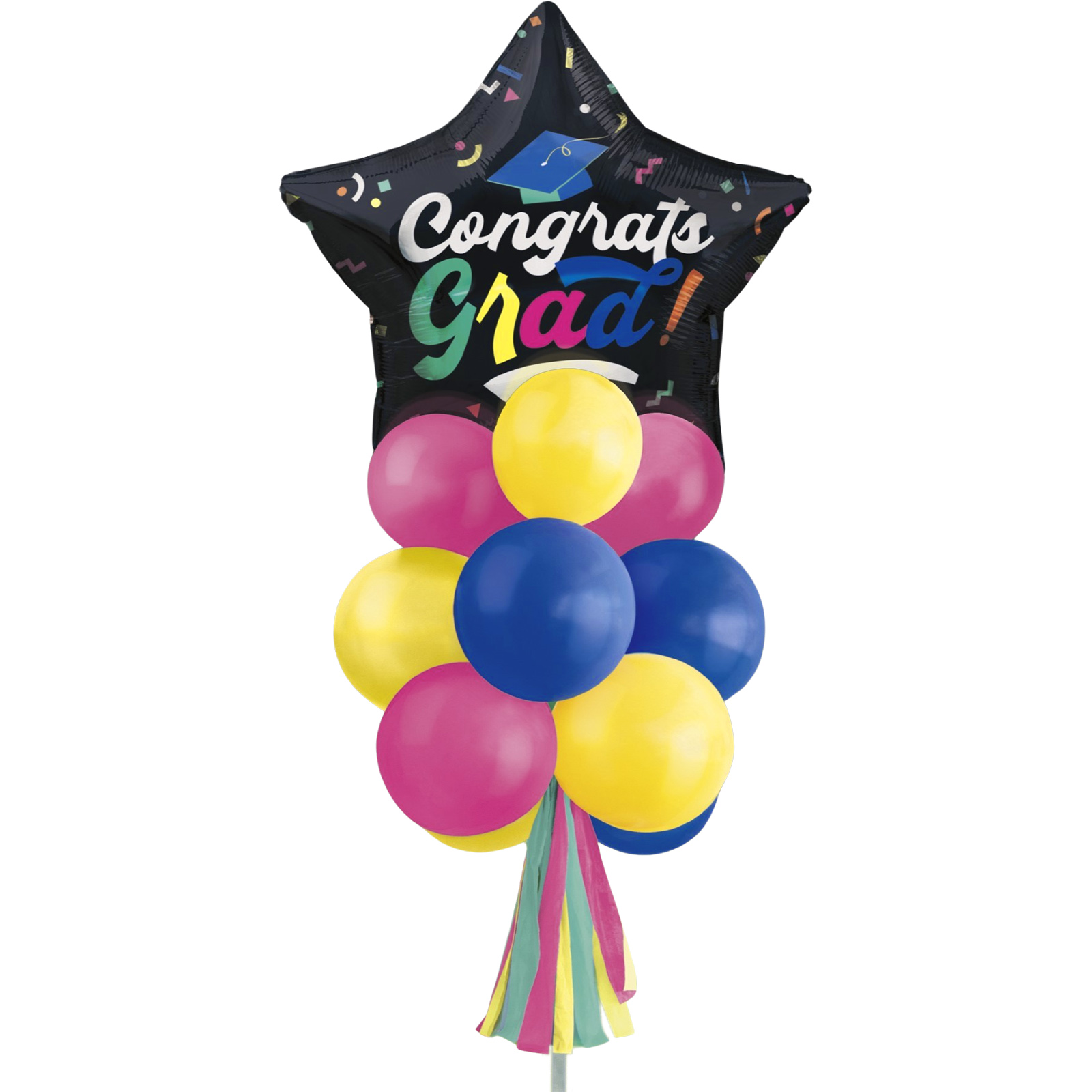 Congrats Grad Colourful Balloon Yard Sign Kit 