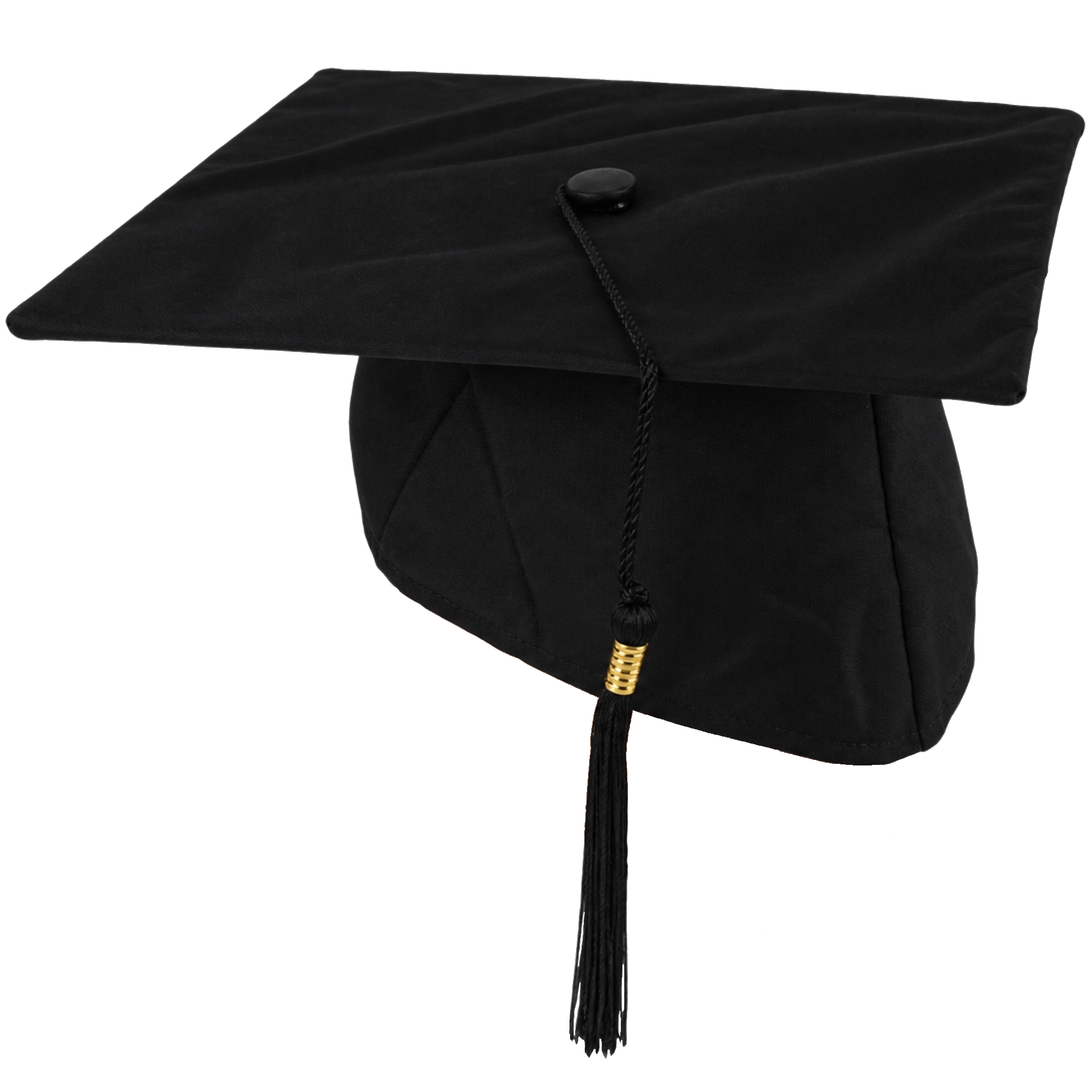 Black Deluxe Mortarboard Graduation Hat