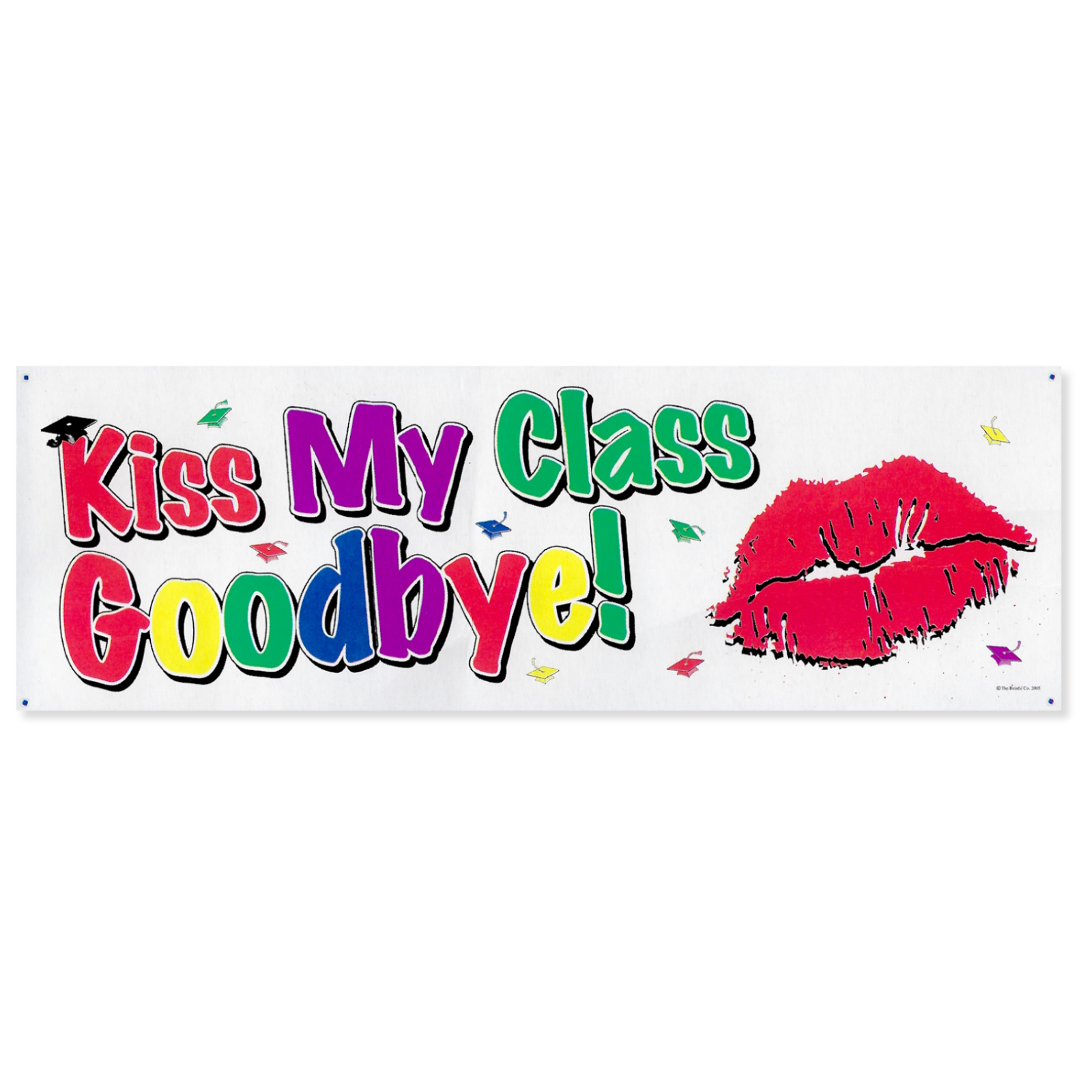 Kiss My Class Goodbye Plastic Banner 