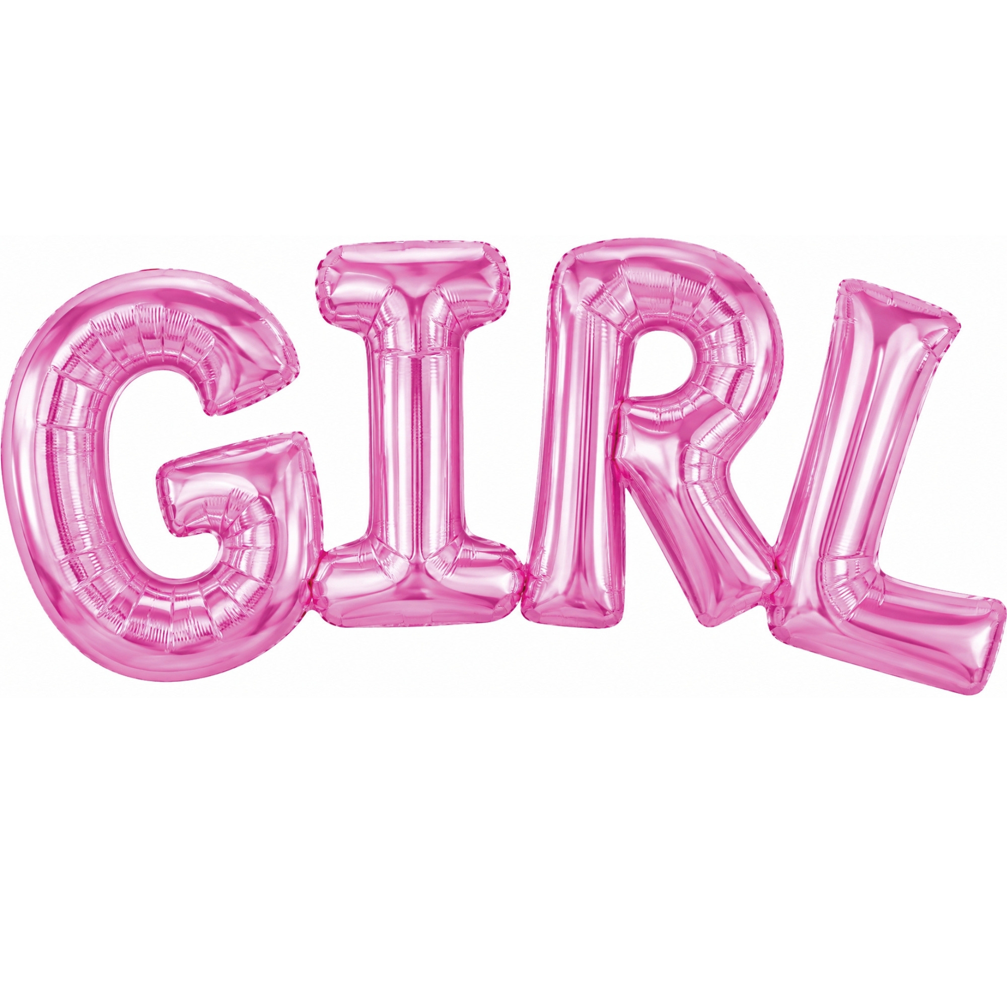 Pink Girl Foil Letter Balloon Banner (Air Fill)