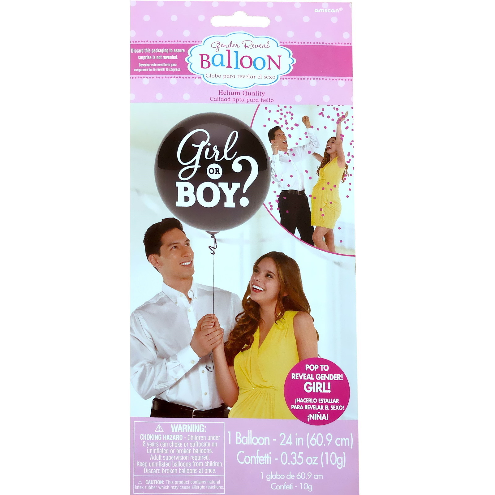 Girl Gender Reveal Helium Balloon