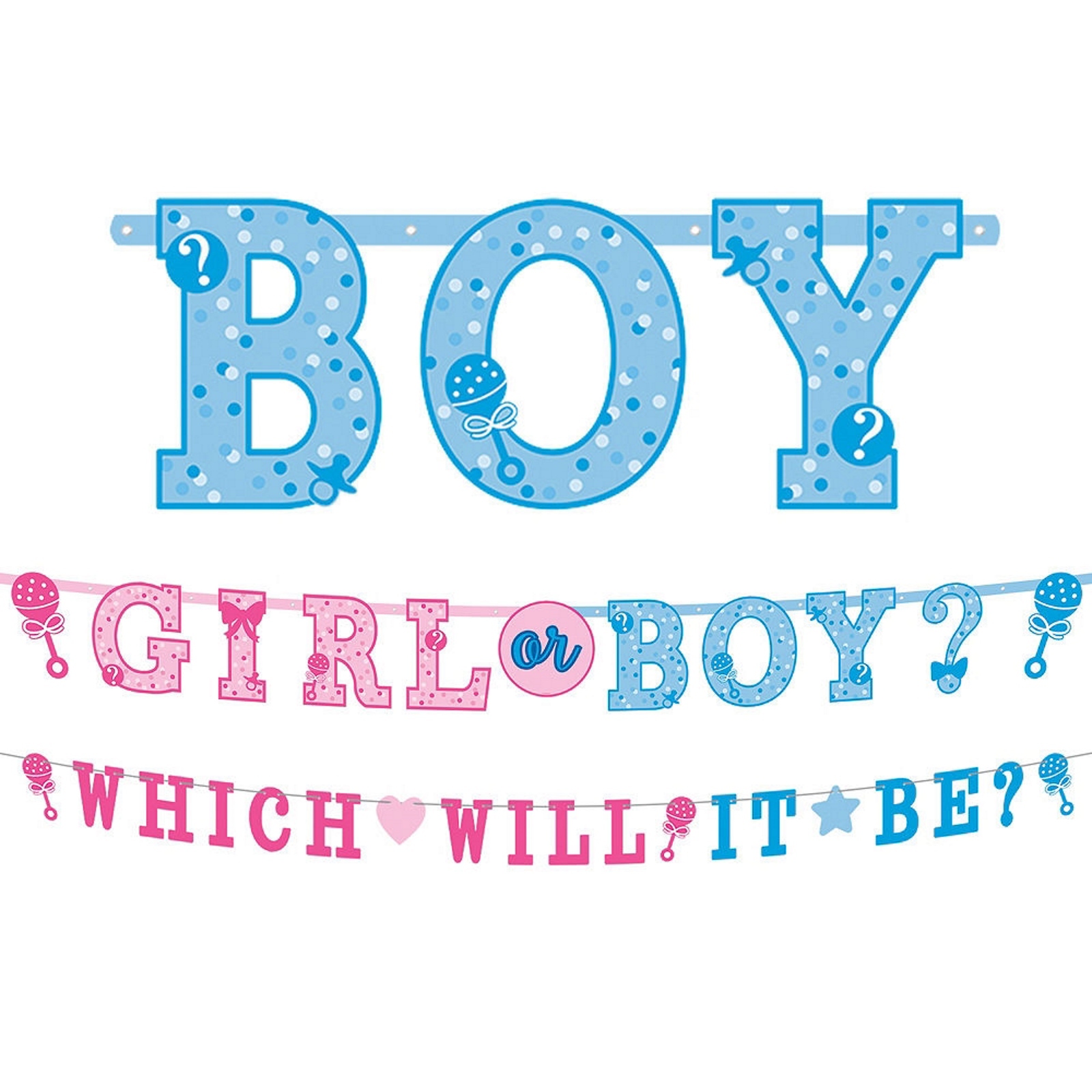 Girl or Boy Jumbo Letter Banner Kit 