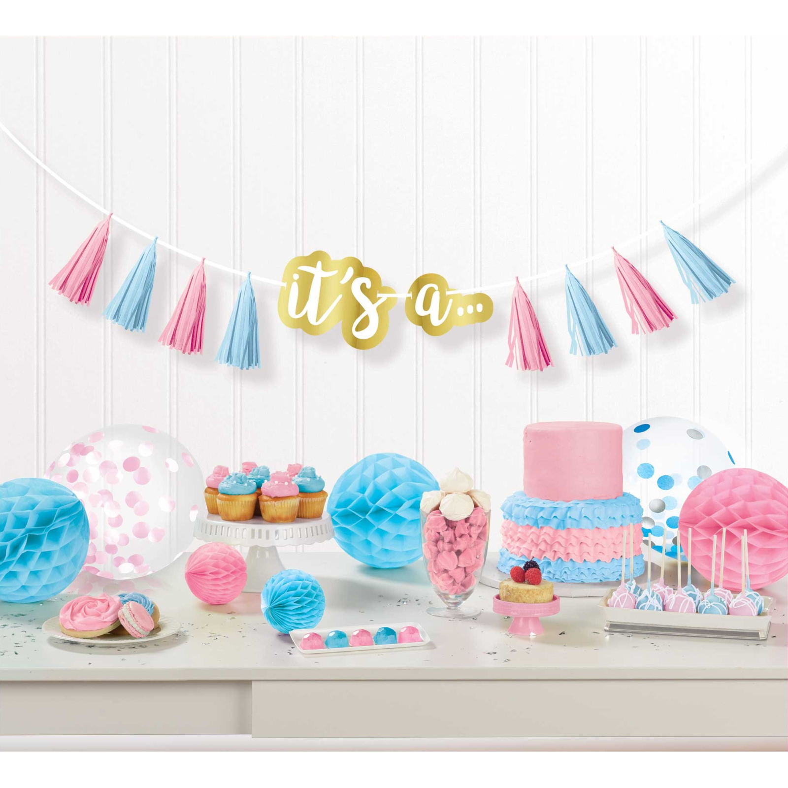 Gender Reveal "It's a" Tassel Garland Banner 
