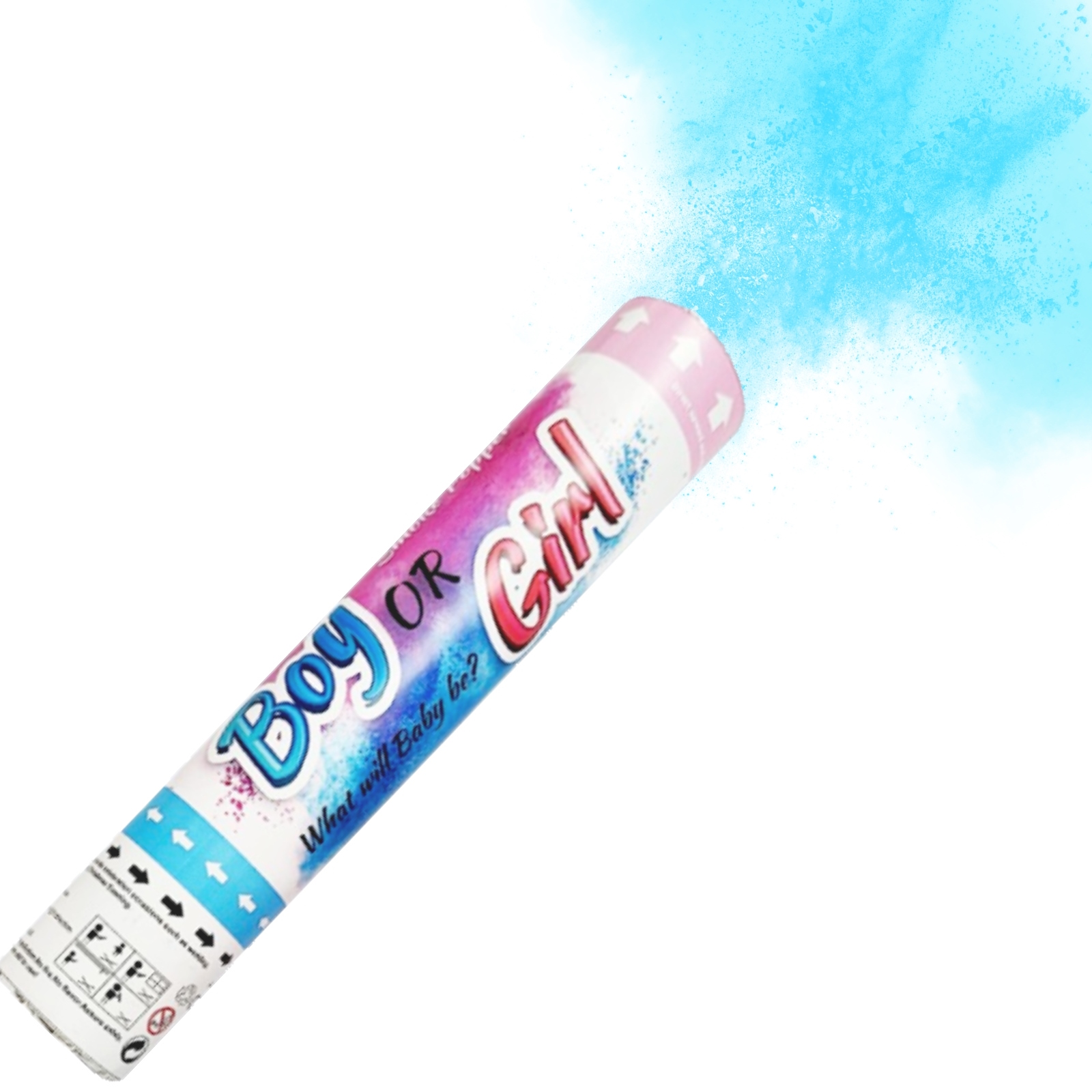 Gender Reveal Blue Powder Twist Popper