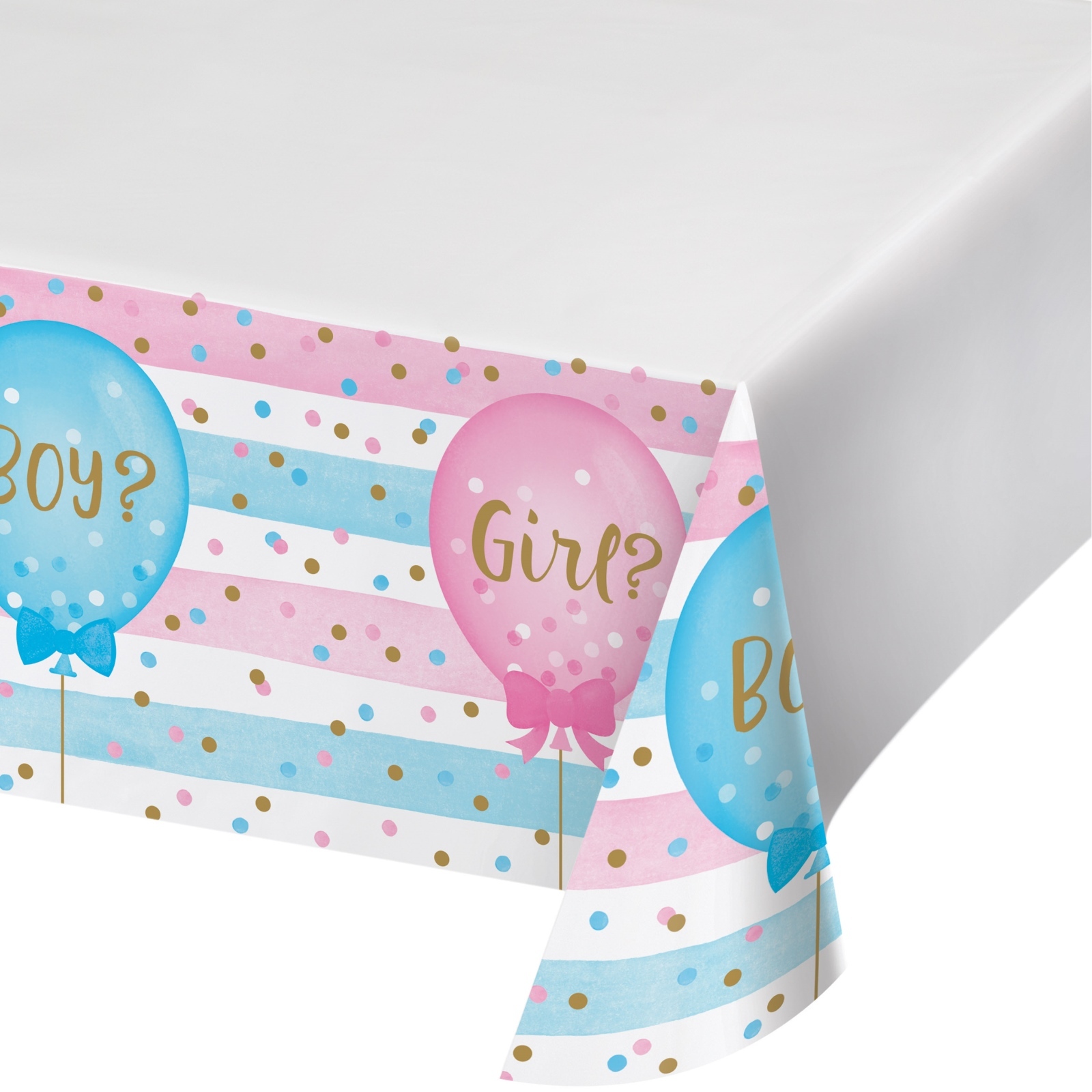 Gender Reveal Balloons Plastic Tablecloth