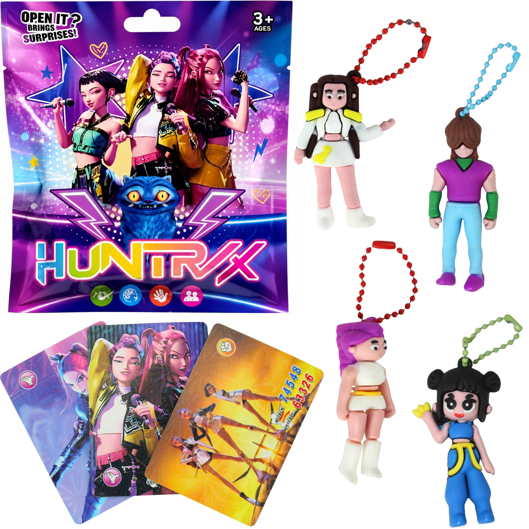 Assorted K-Pop Demon Hunters Mystery Huntrix Collectable Keychain Figure