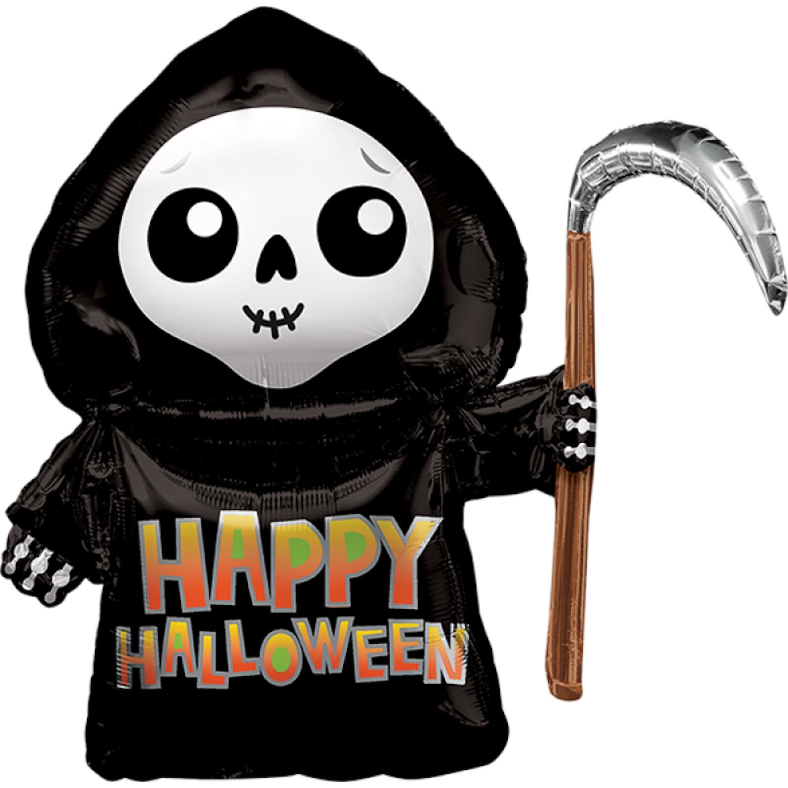 SuperShape XL Happy Halloween Grim Reaper Foil Balloon