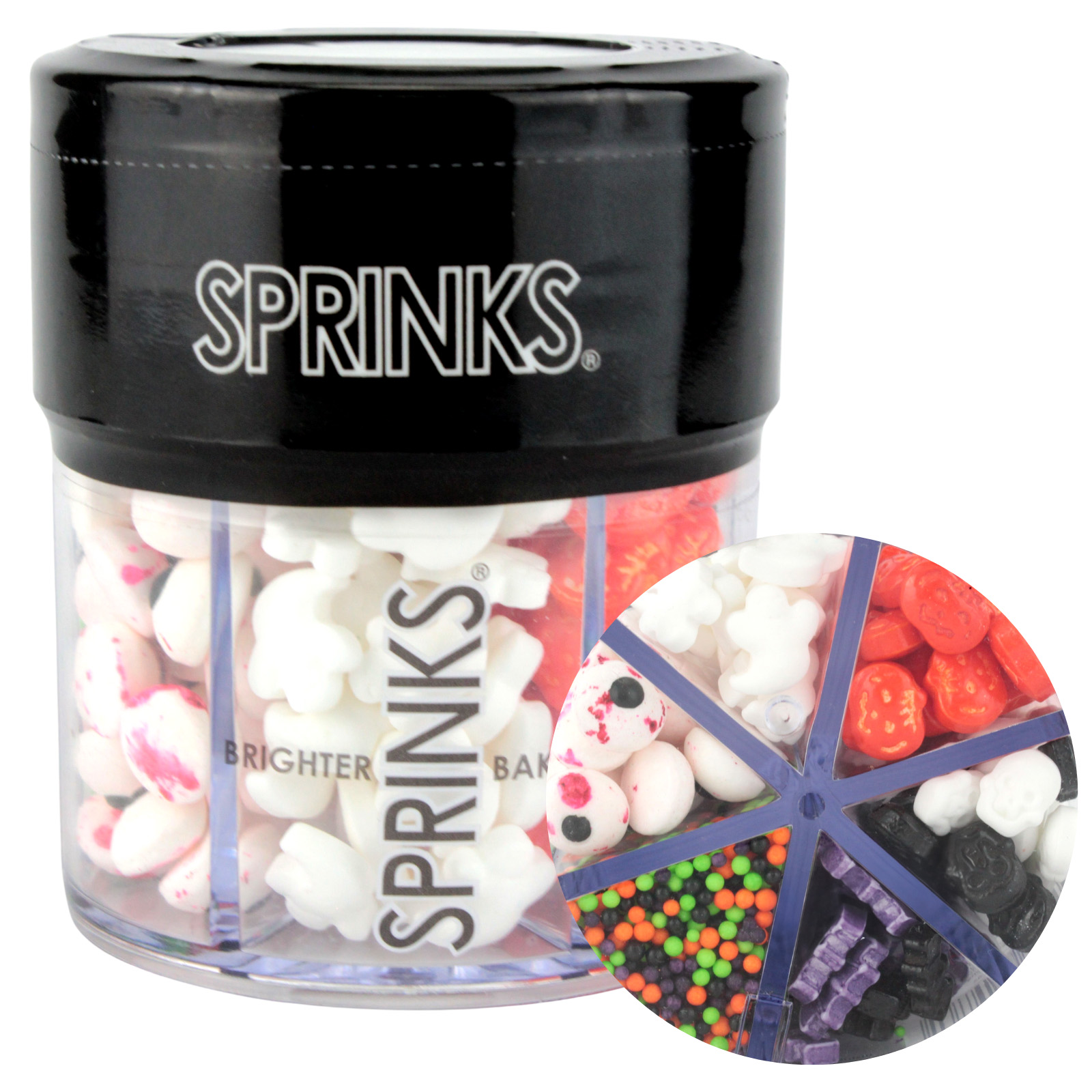 Sprinks Halloween 6 Section Mixed Sprinkle Jar 85g