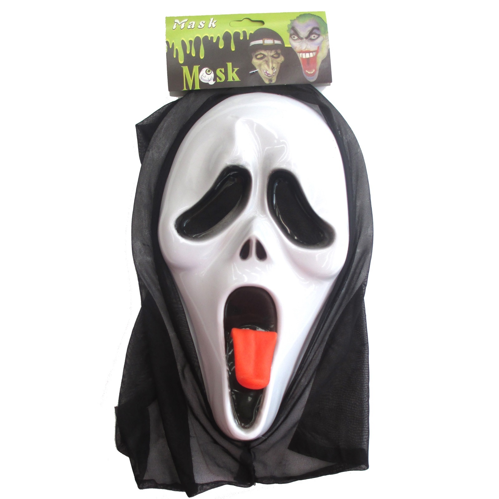 Halloween Scream Mask With Tongue