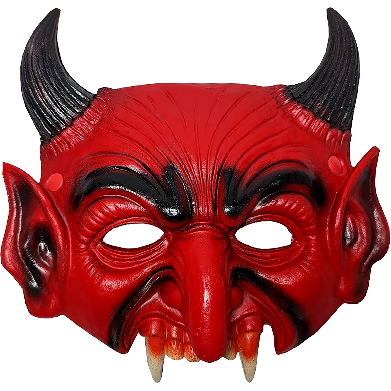 Horned Red Devil Foam Latex Mask