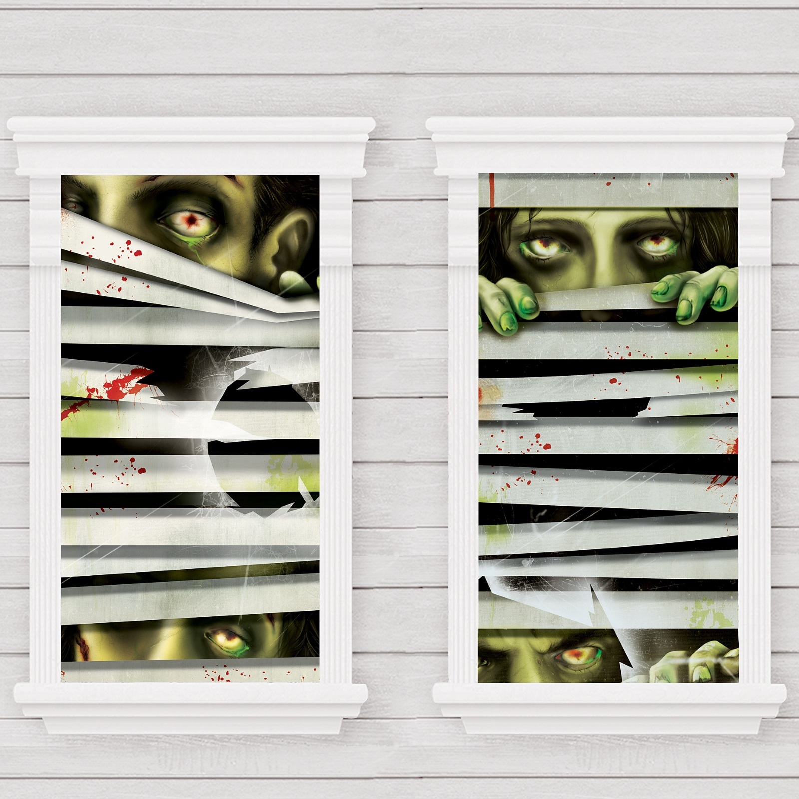 Horror Eyes Window Decorations (Pack of 2)