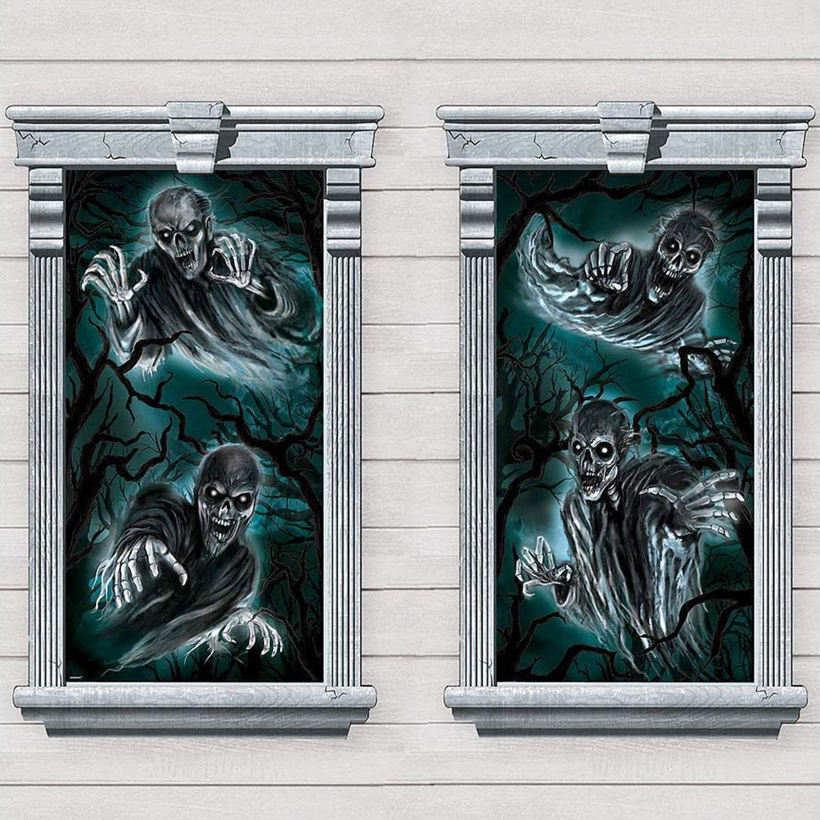 Haunted House Window Silhouettes (Pack of 2)