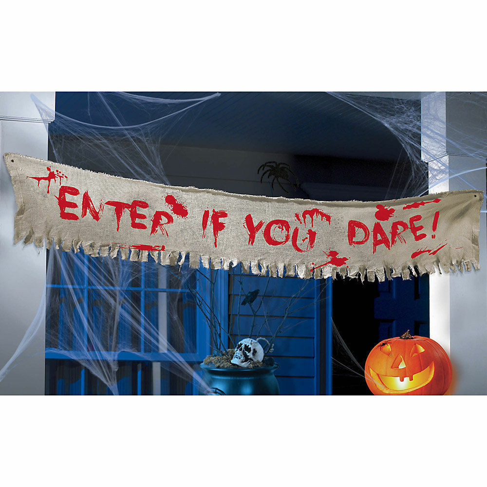 Enter If you Dare Cloth Halloween Banner