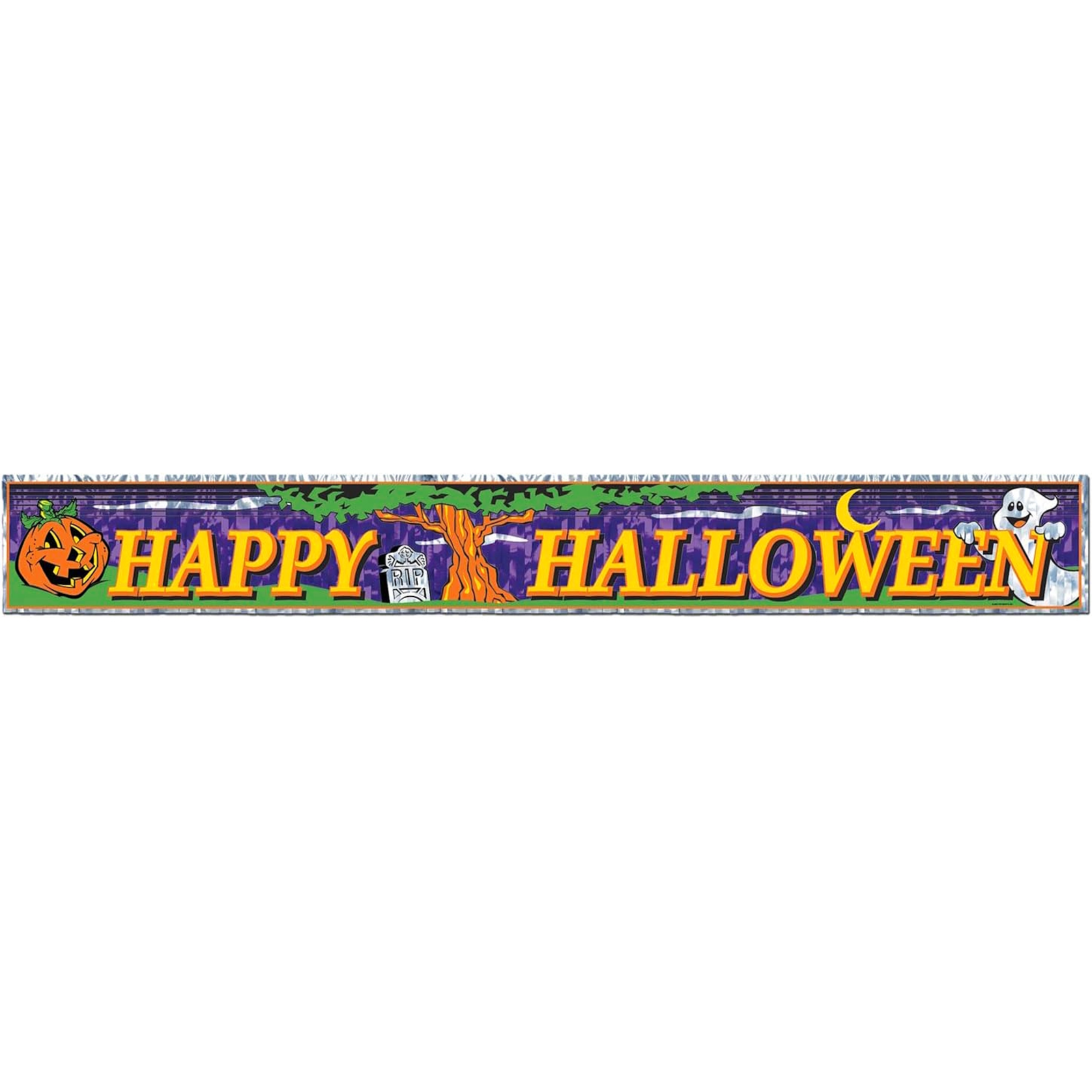 Happy Halloween Foil Fringe Banner 