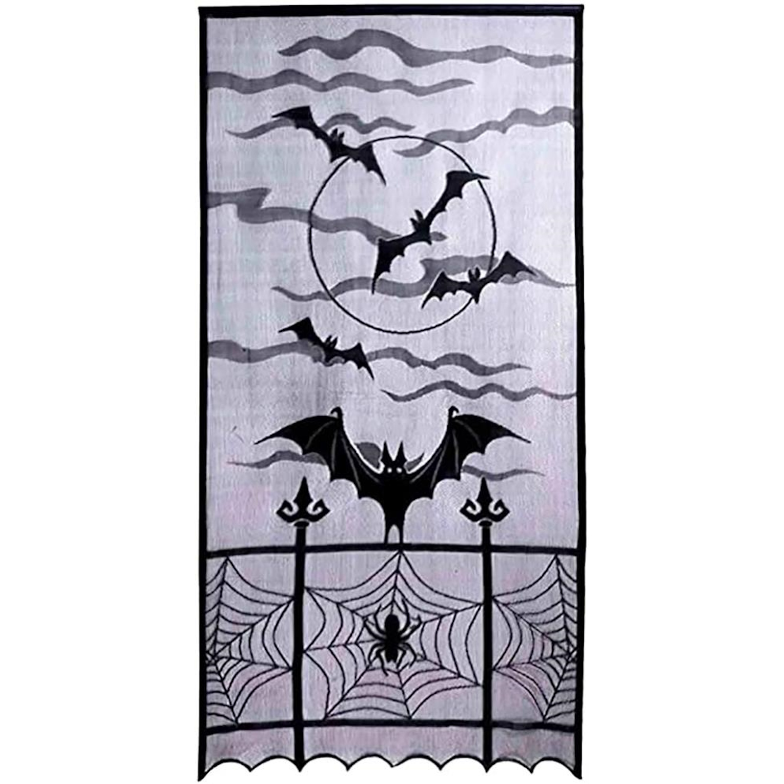 Lace Decor Window Panel Halloween Decoration