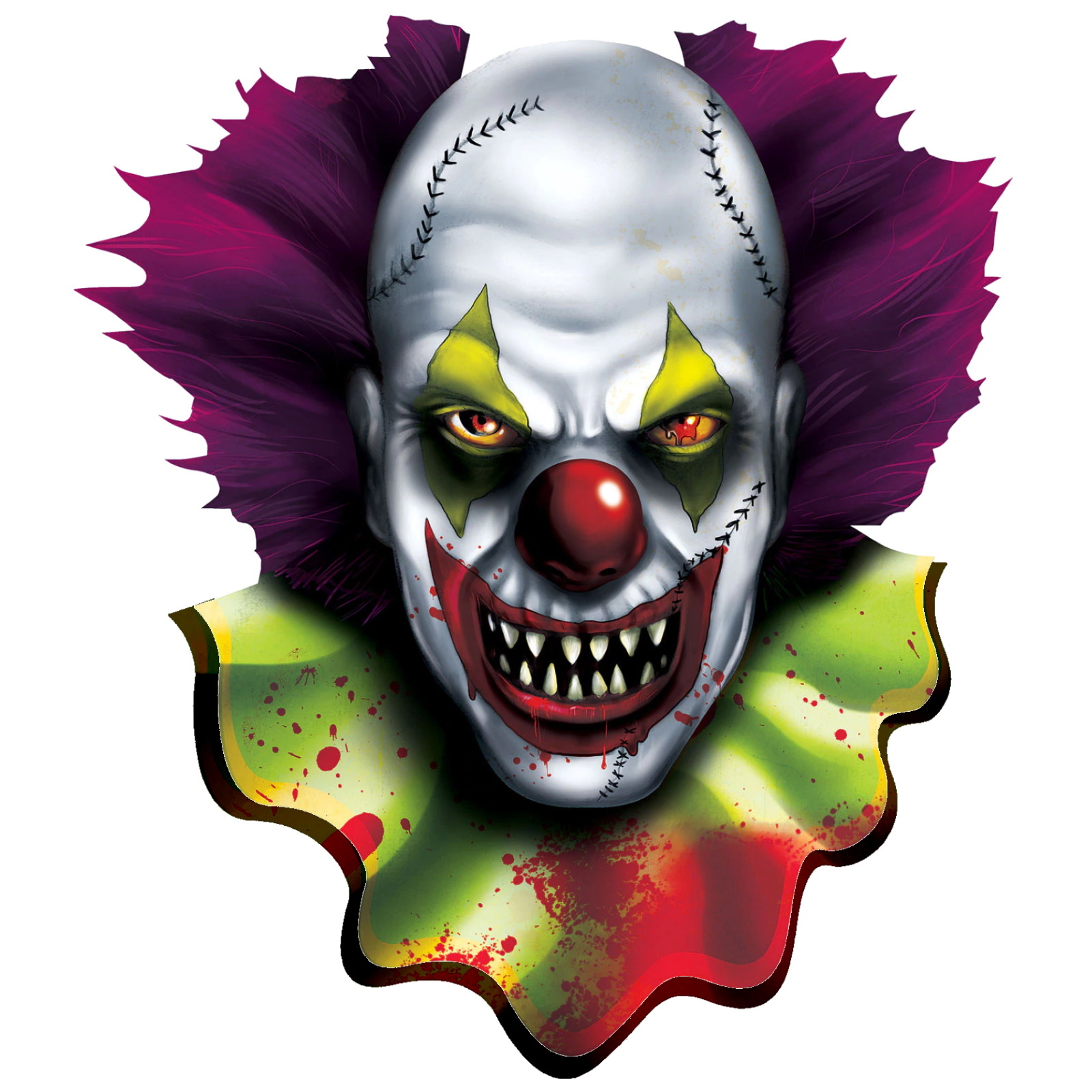 Creepy Carnival Clown Cutout Wall Decoration