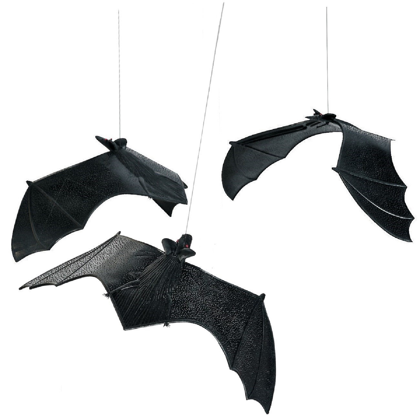 Large Vinyl Hanging Bats (Pack of 12)