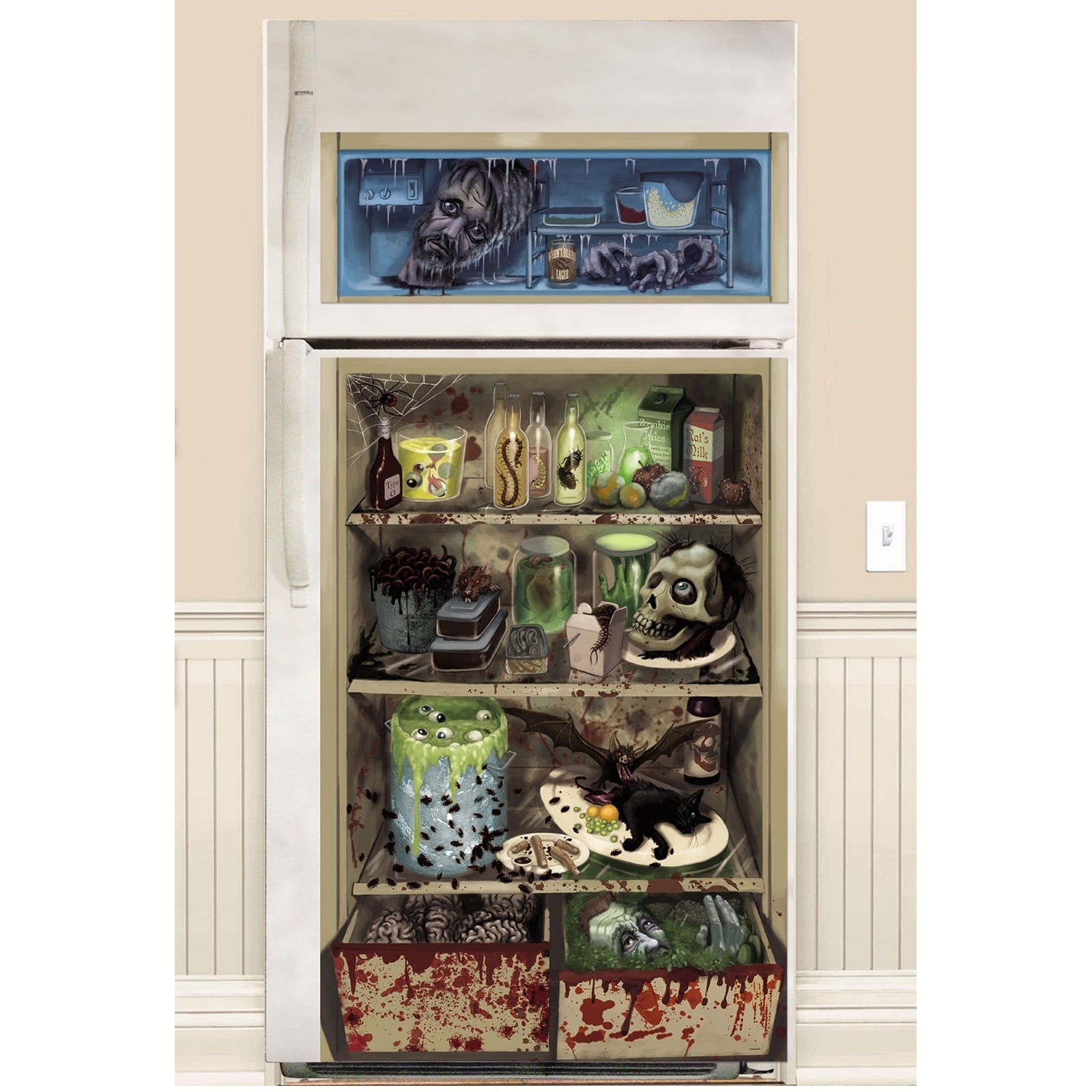 Halloween Refrigerator Door Cover