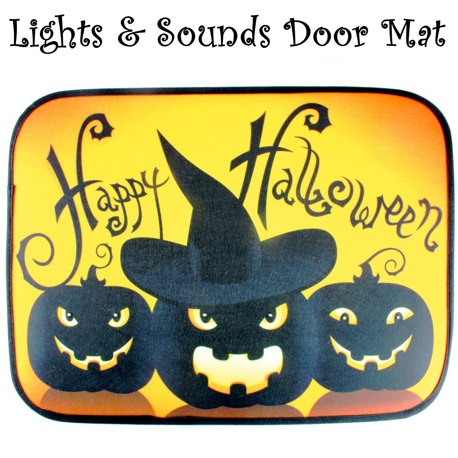 Halloween Pumpkins Light and Sound Door Mat