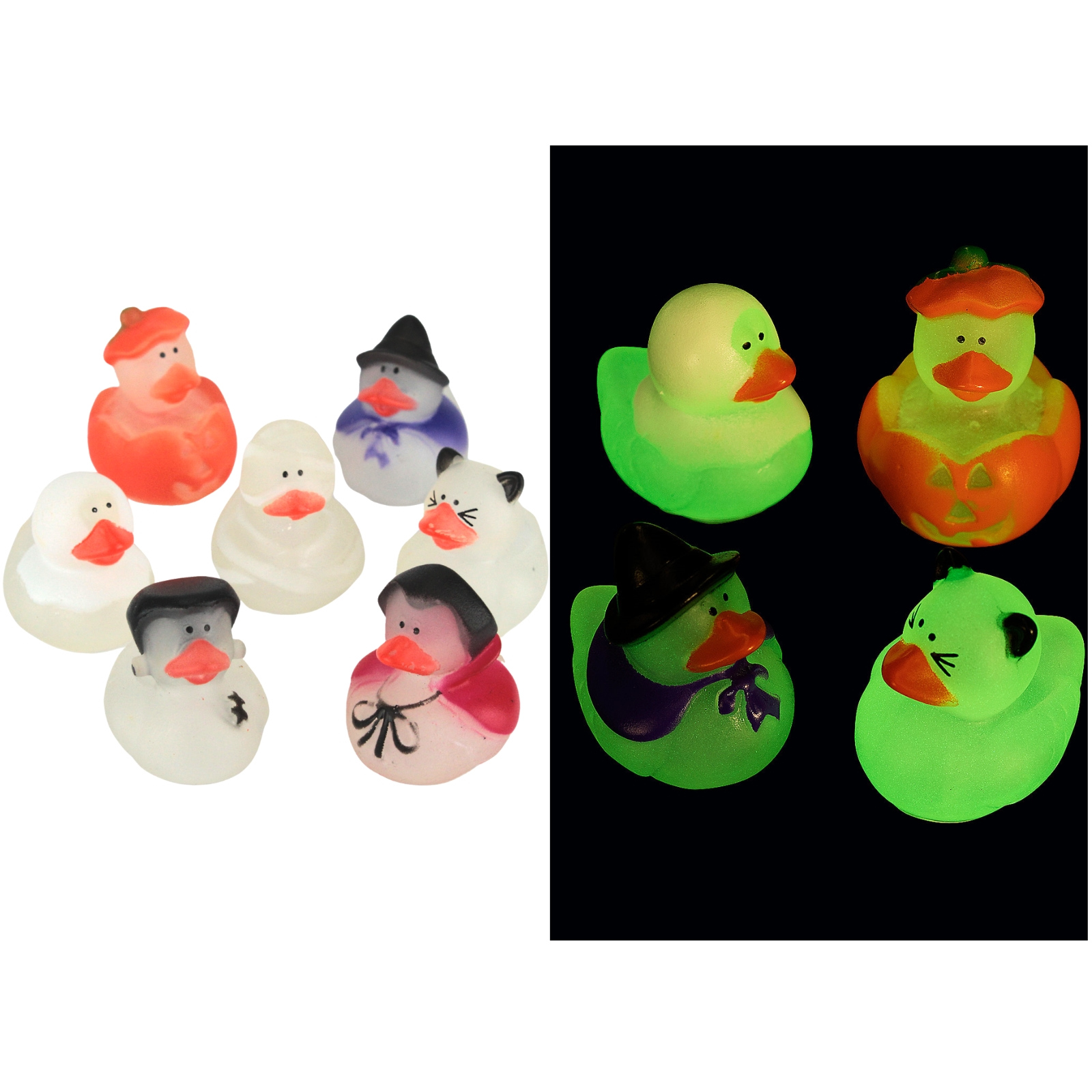 Glow In The Dark Halloween Mini Ducks (Pack of 12)  