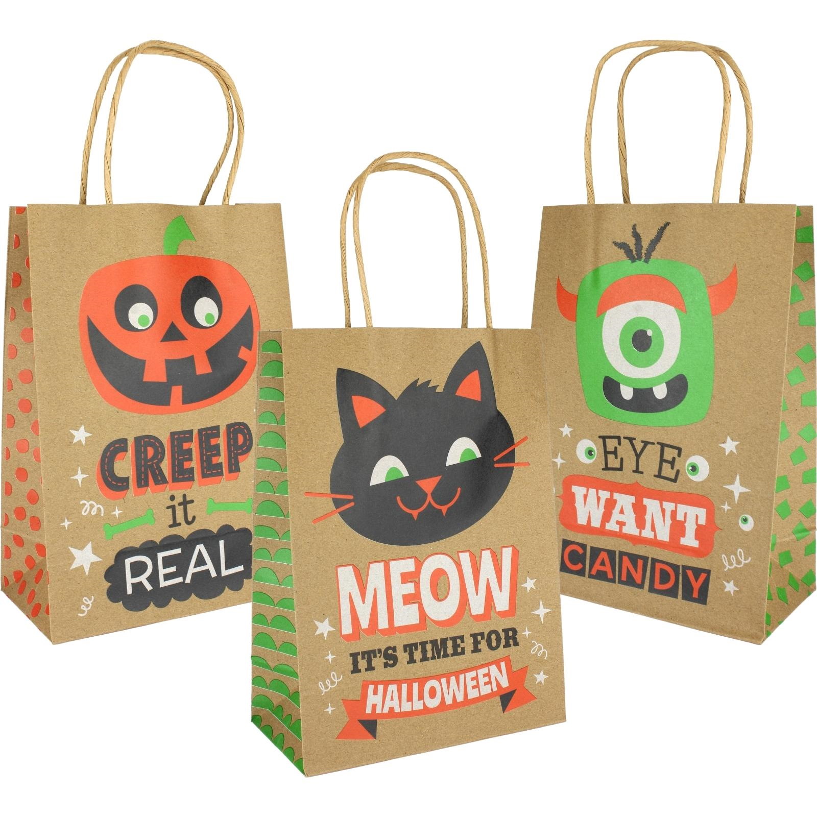 Halloween Character Paper Gift Bags (Pack of 8)