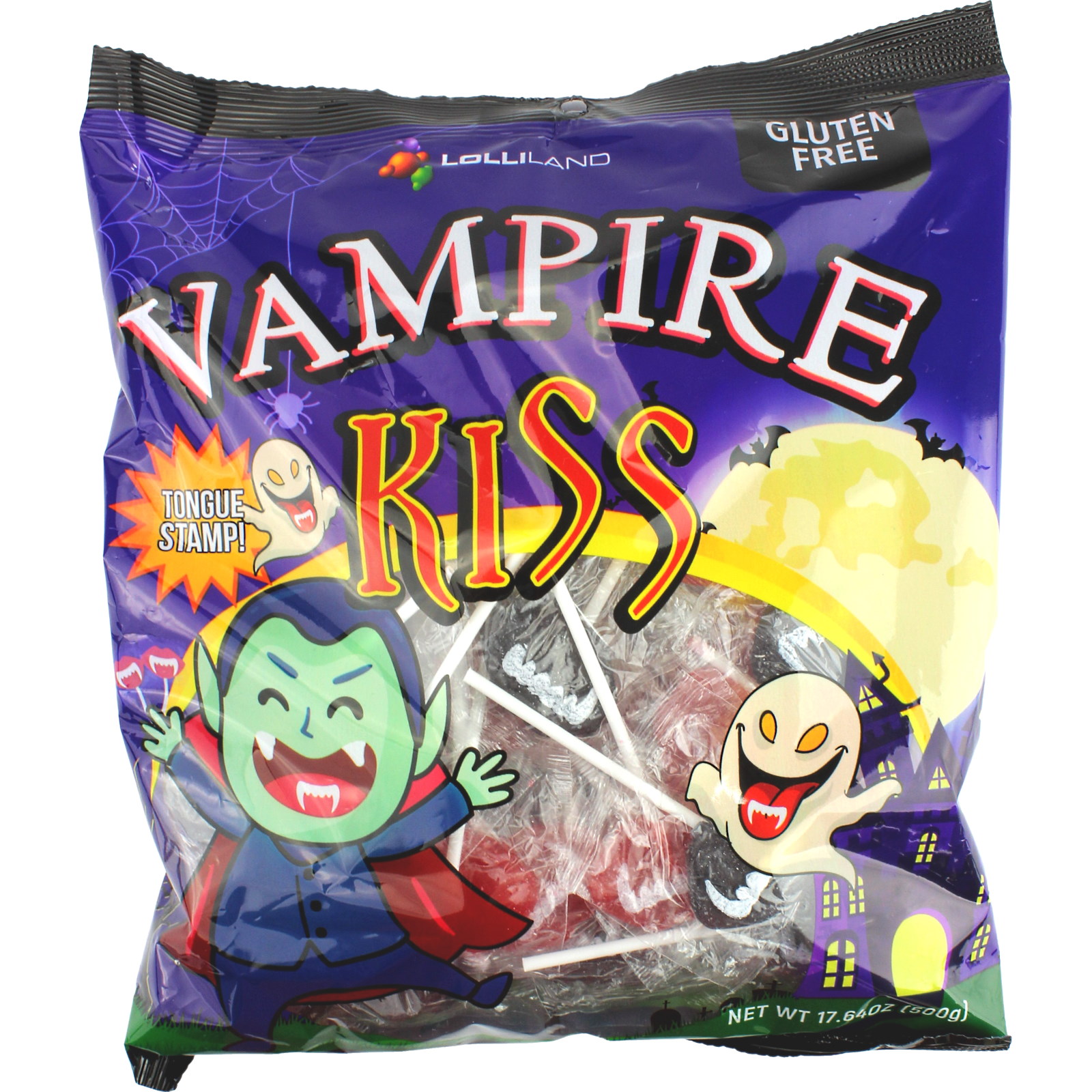 Vampire Kiss Lollipops with Tongue Tattoo (500g)