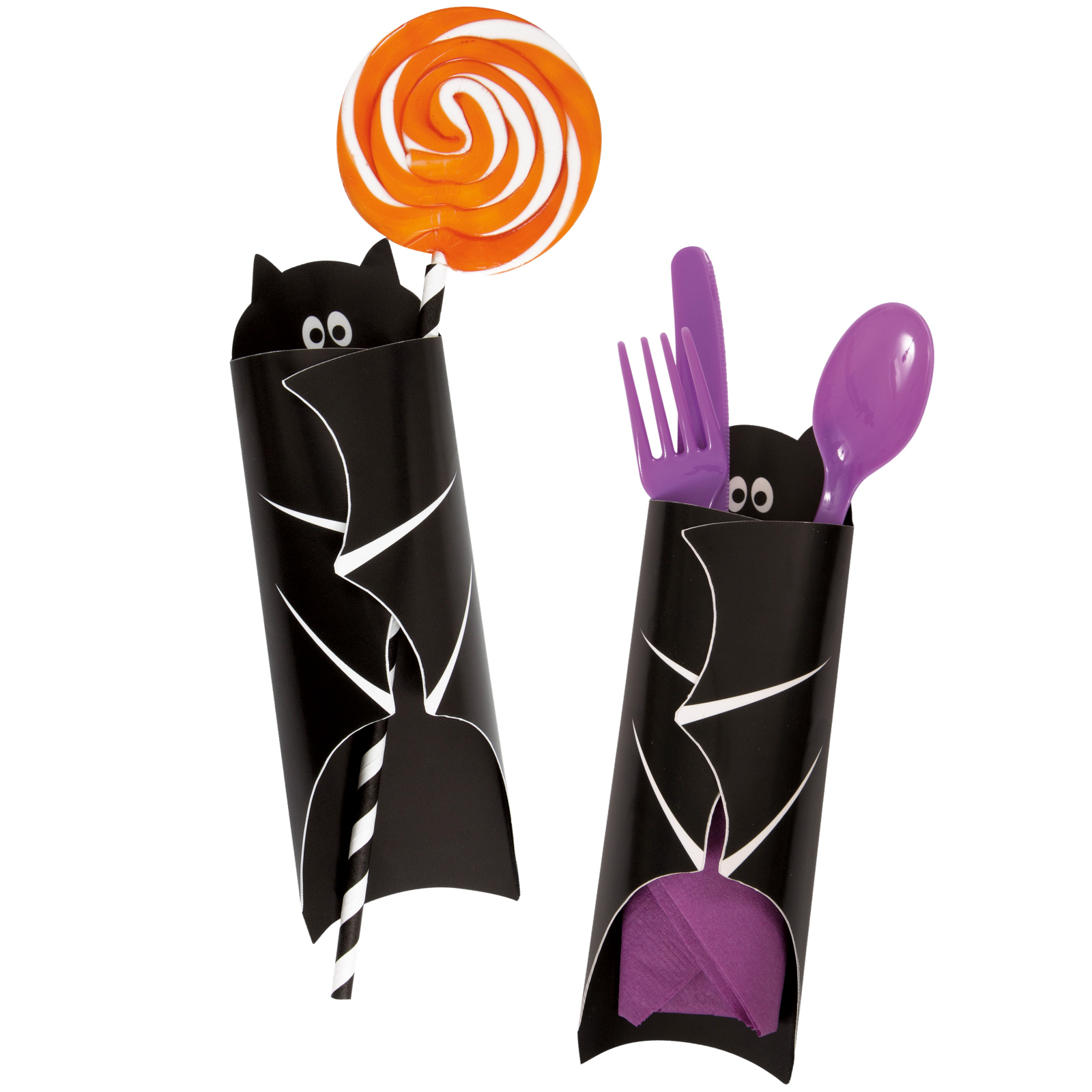 Bat Candy and Cutlery Wrappers (Pack of 8)