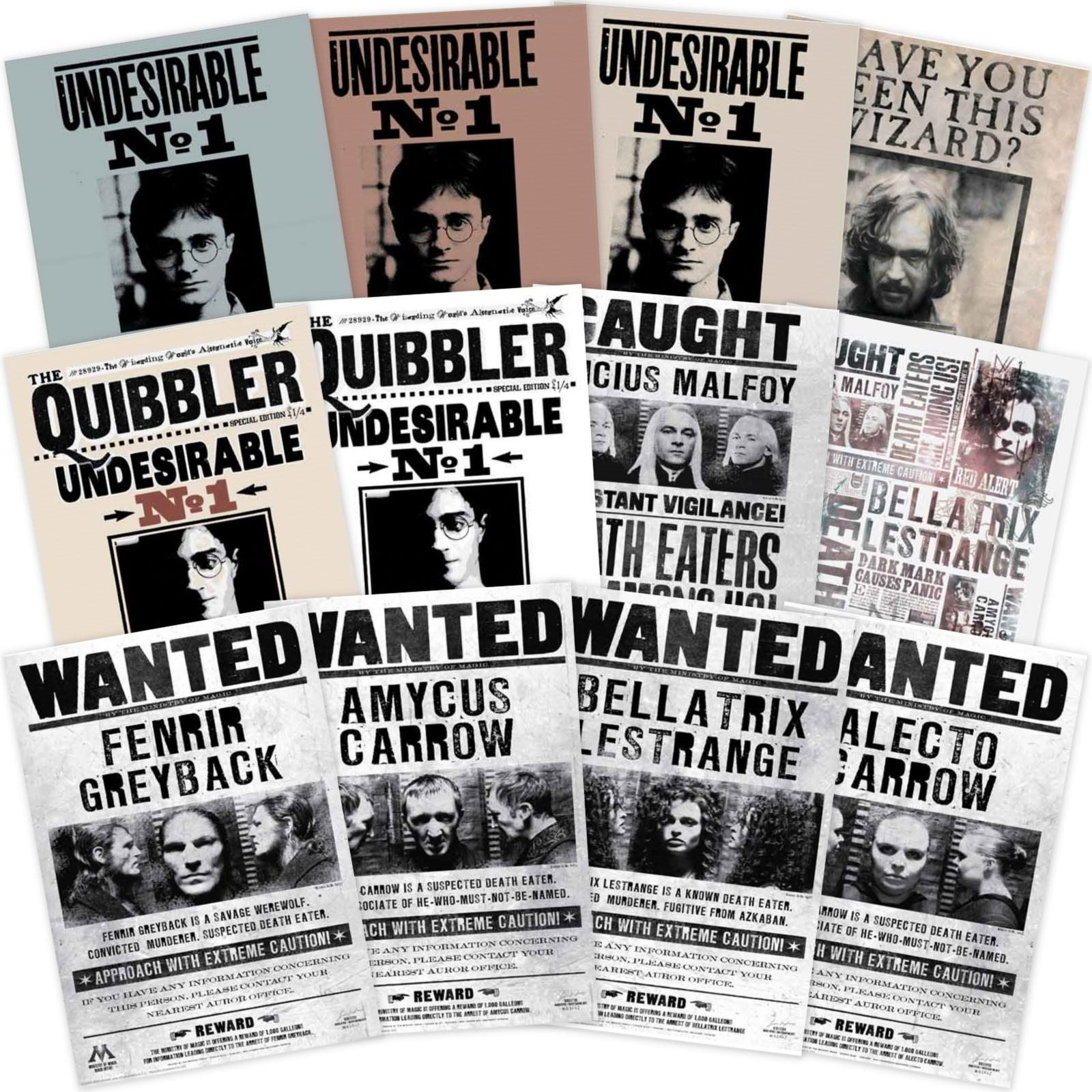 Harry Potter Wanted Poster Cutouts