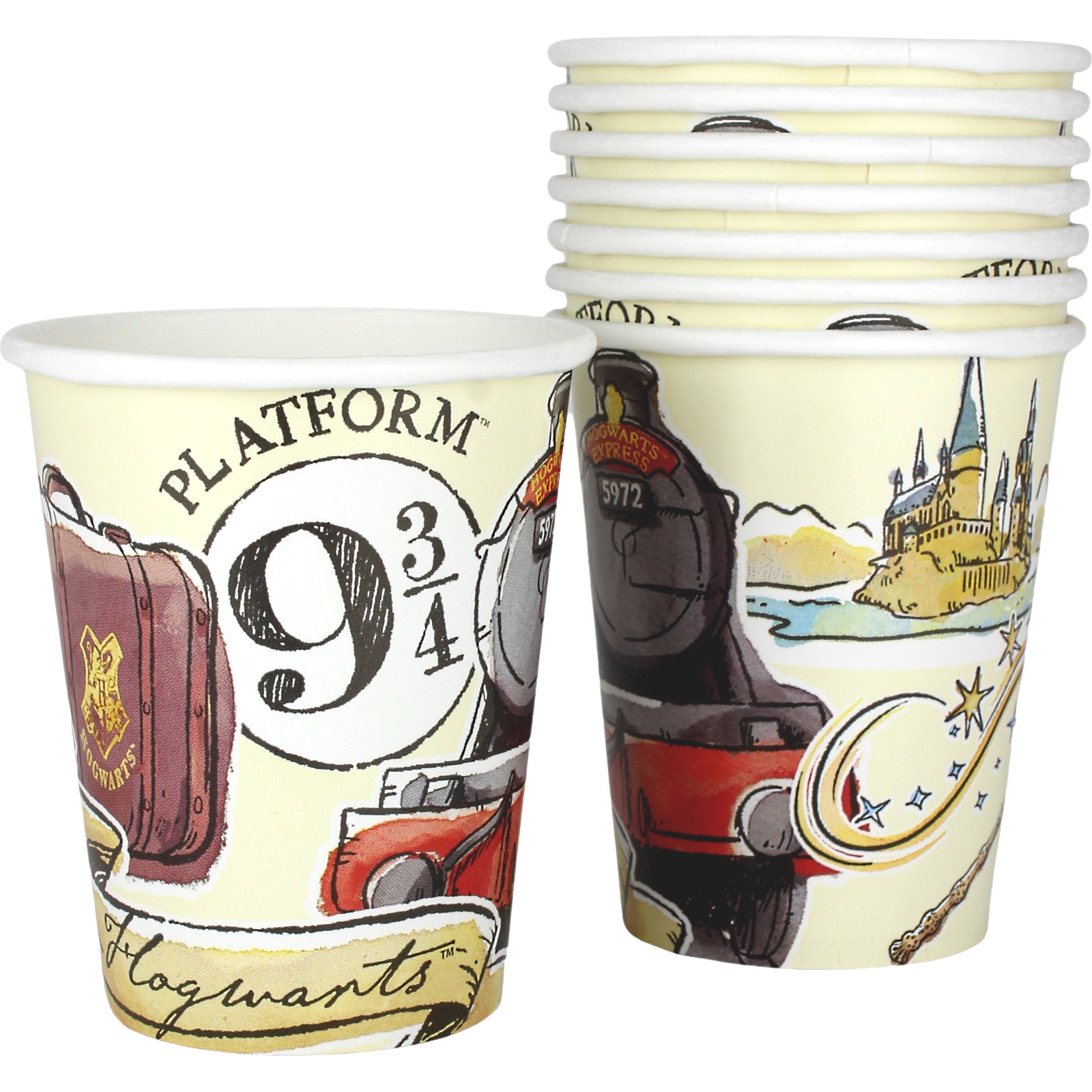 Harry Potter School of Wizardry Paper Cups (Pack of 8)