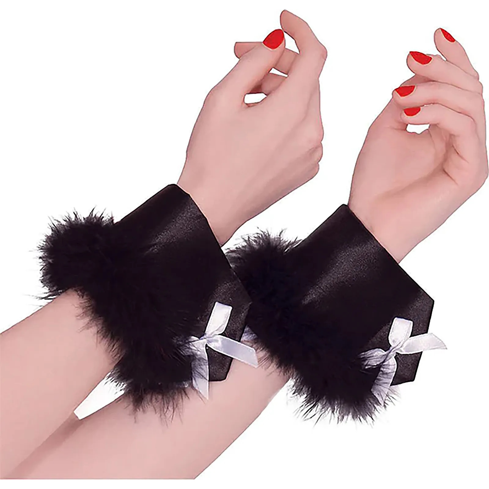 Black Bunny Wrist Cuffs