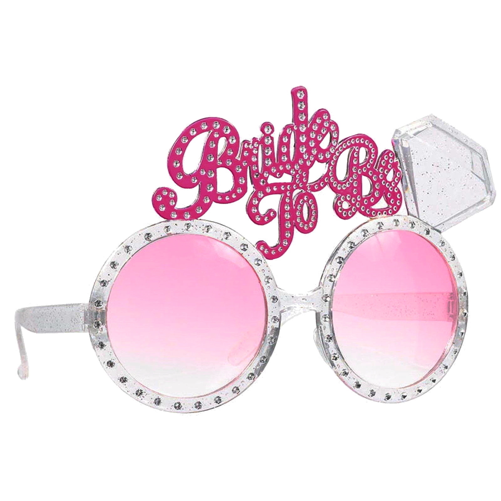Bride to Be Novelty Diamond Ring Glasses