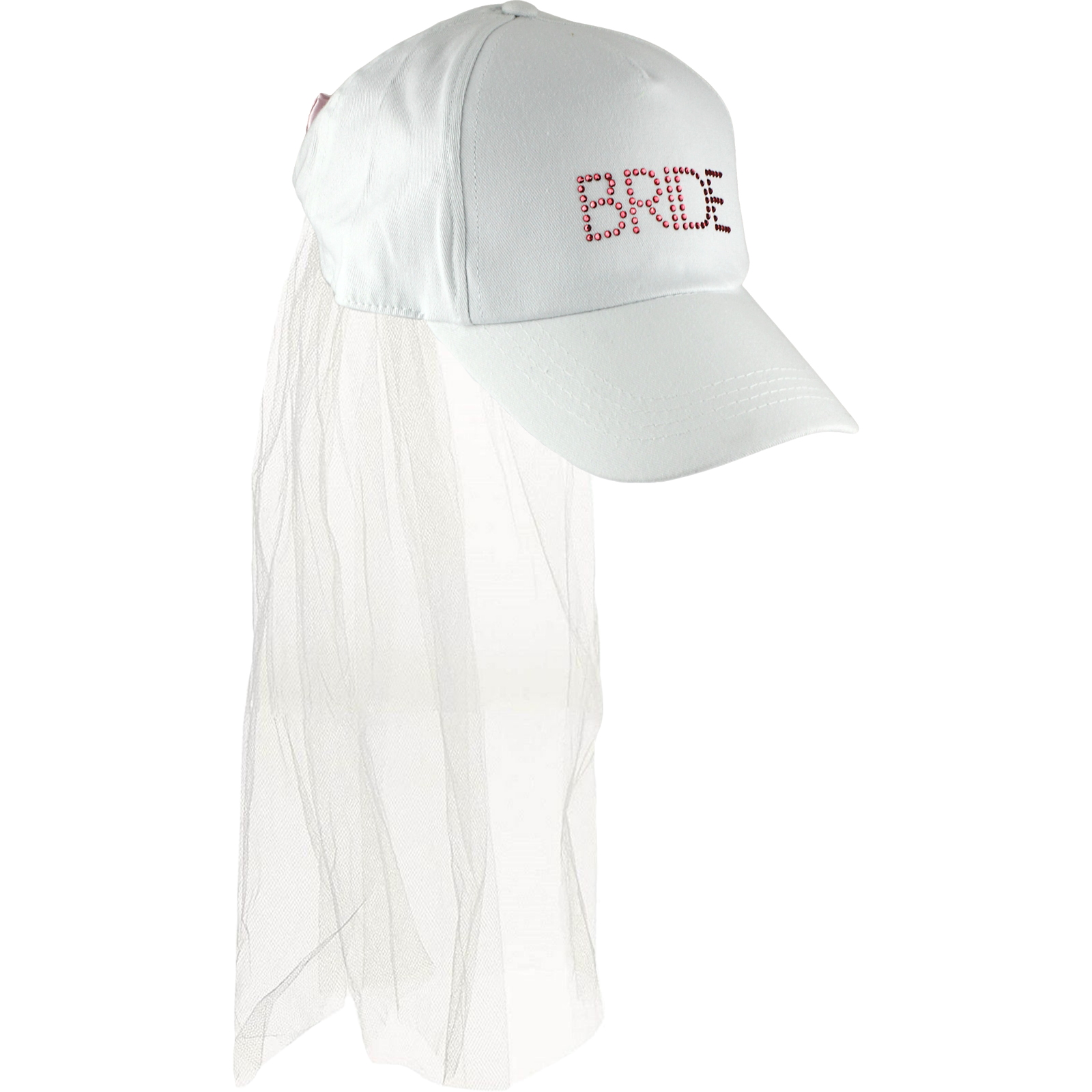 Elegant Bride Baseball Cap with Veil