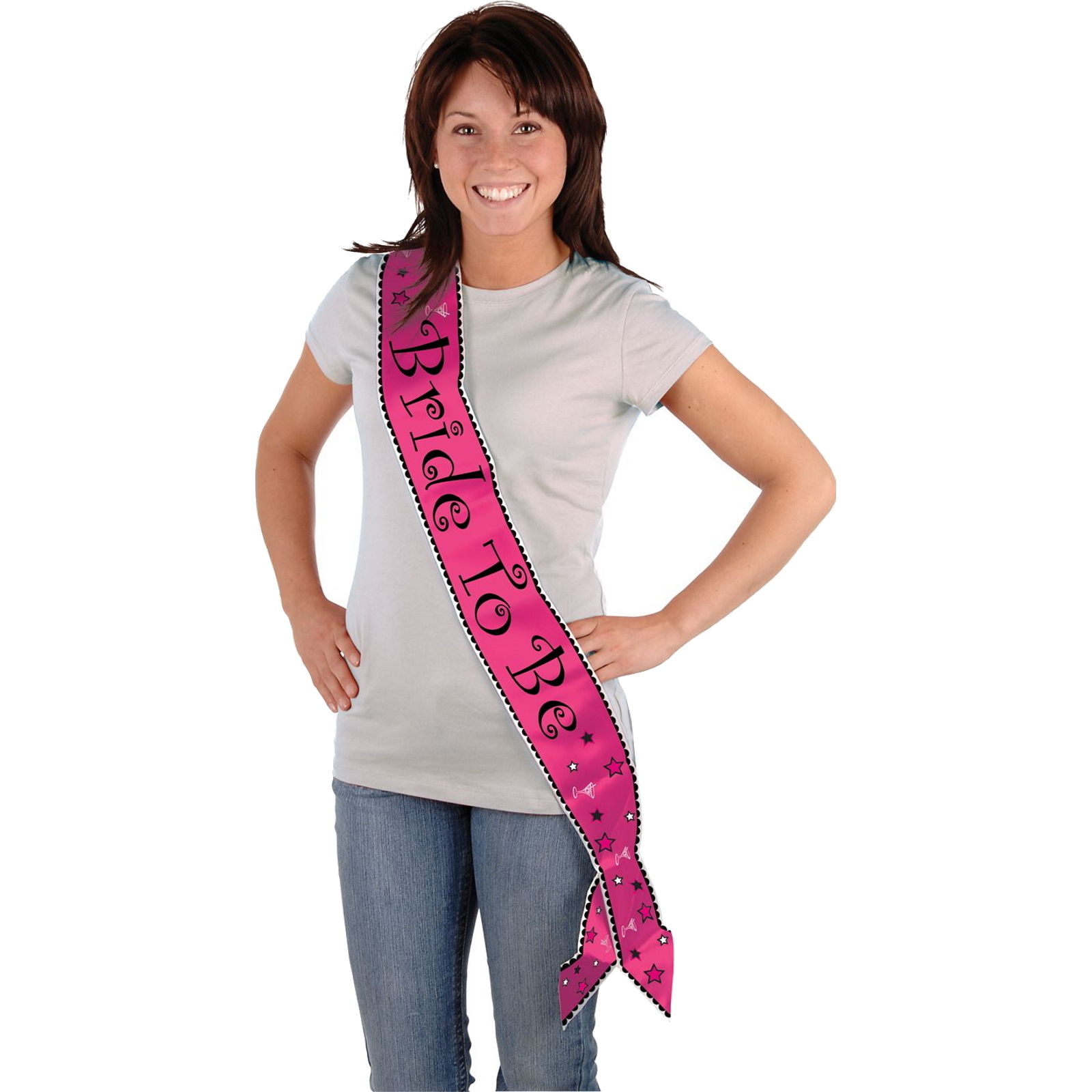 Bride to Be Pink Satin Sash