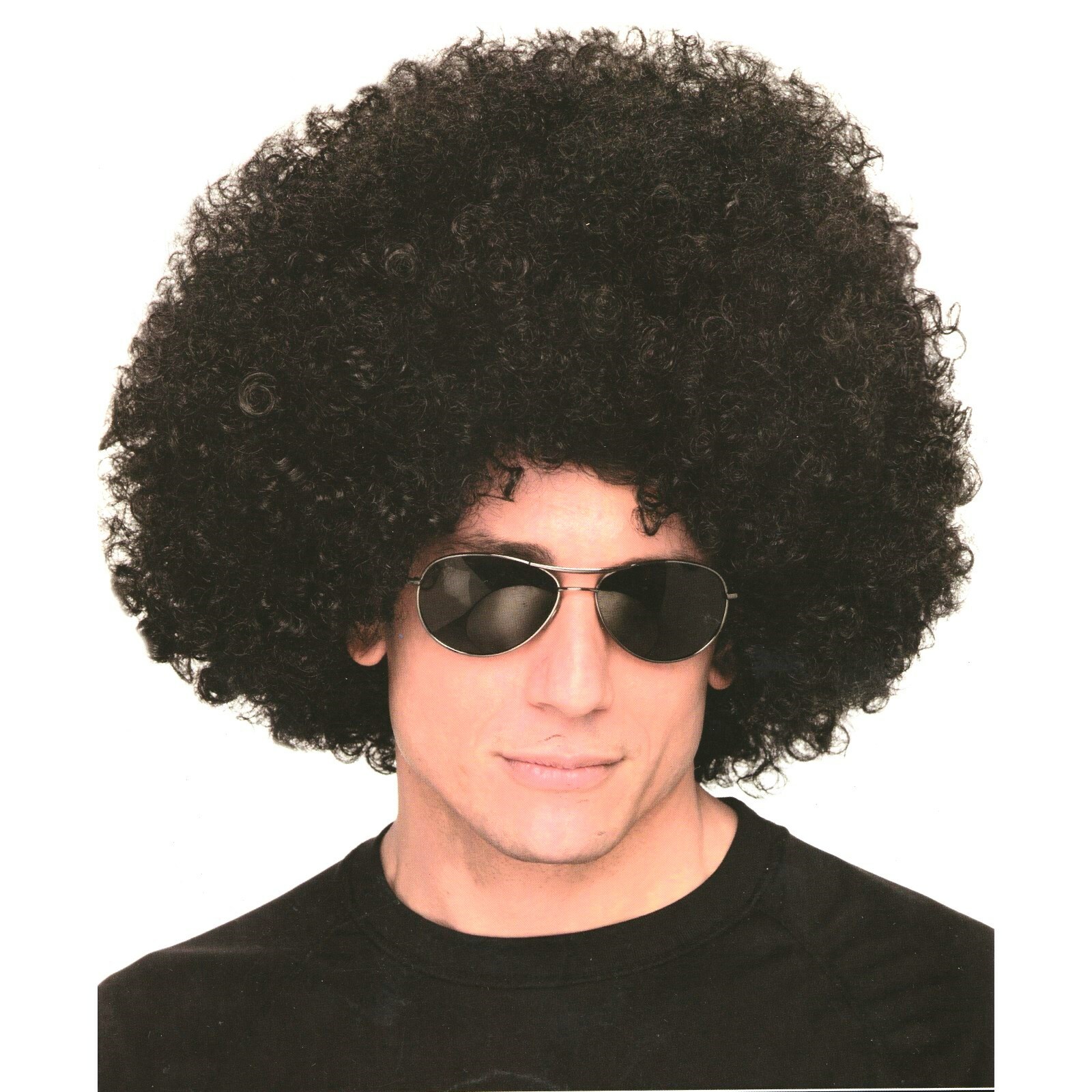Men's Black Afro Wig