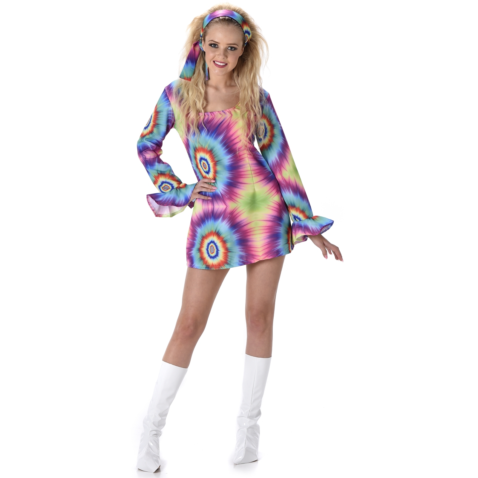 Tye Dye Dress Ladies Costume Medium