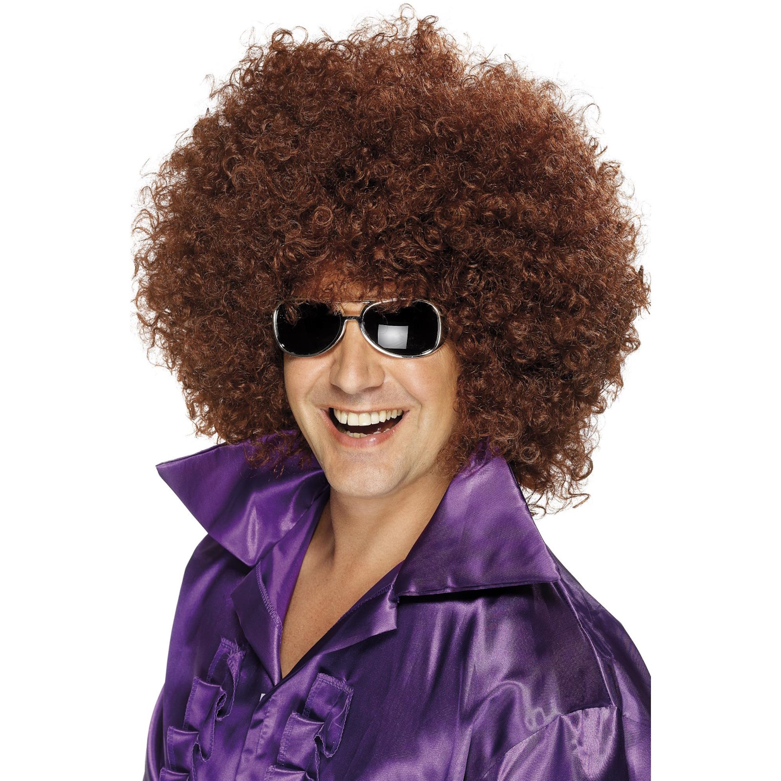 Men's Brown Mega-Huge Afro Wig