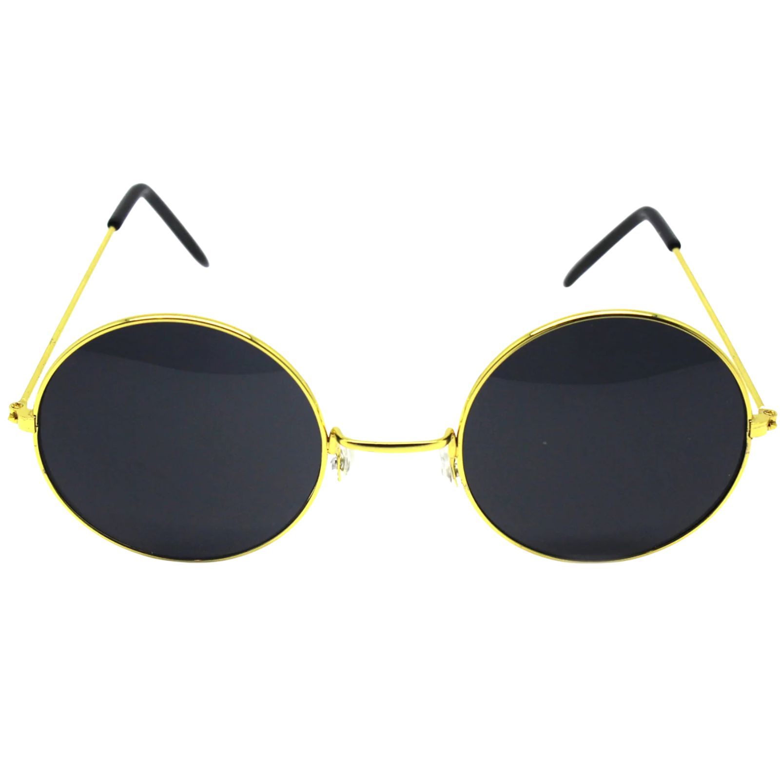 Adult Black Round Hippie Party Glasses