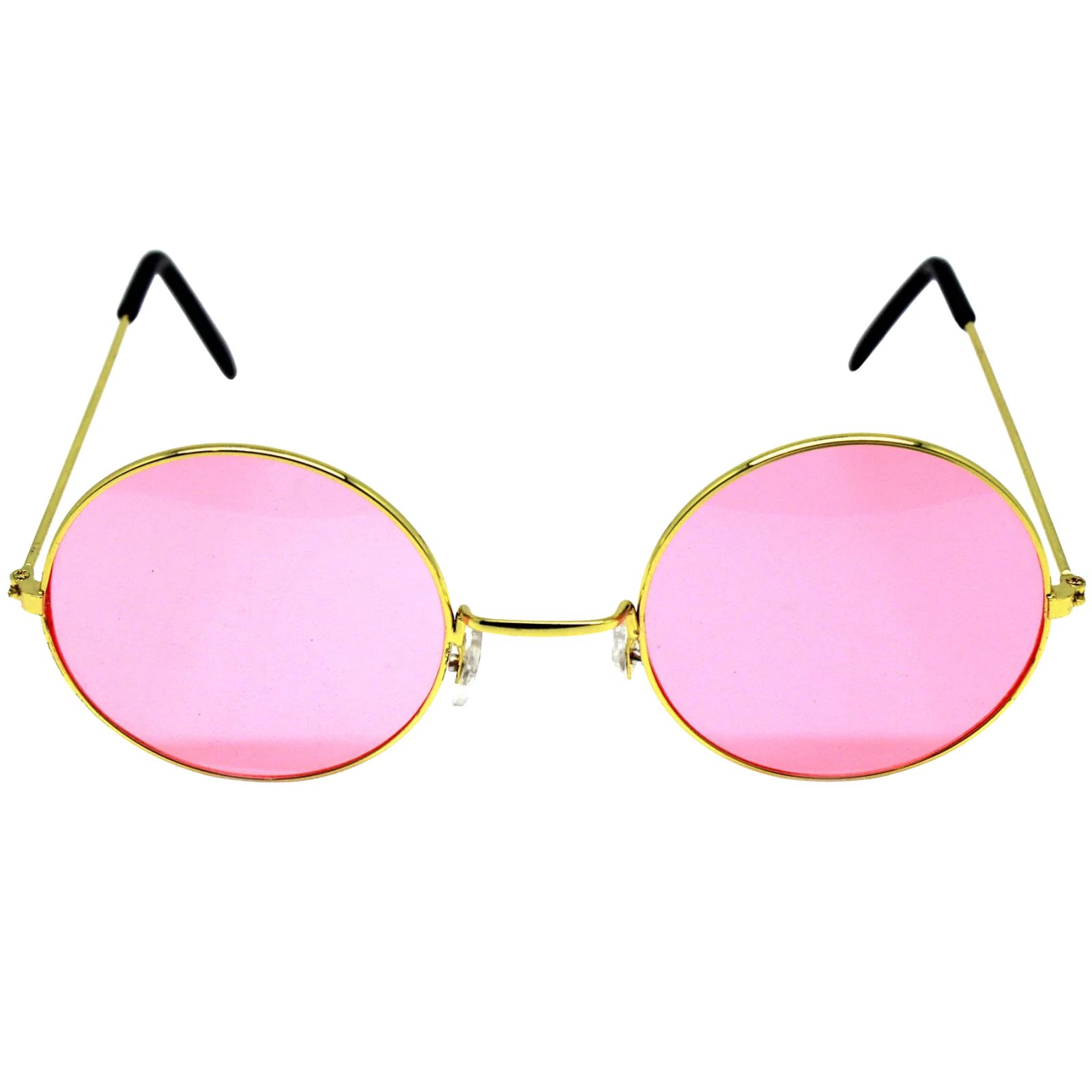 Adult Pink Round Hippie Party Glasses  
