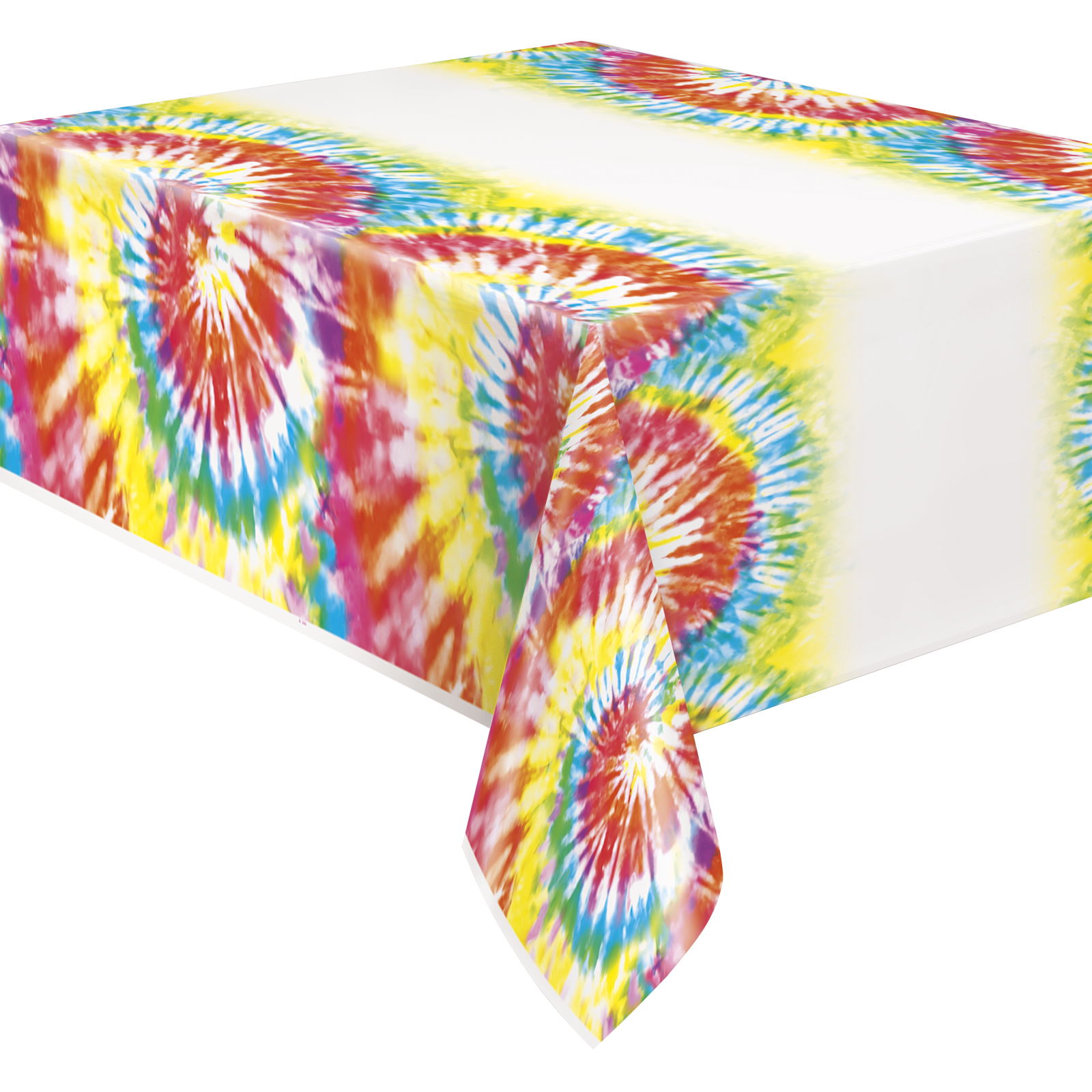 Groovy Tie Dye Plastic Tablecloth