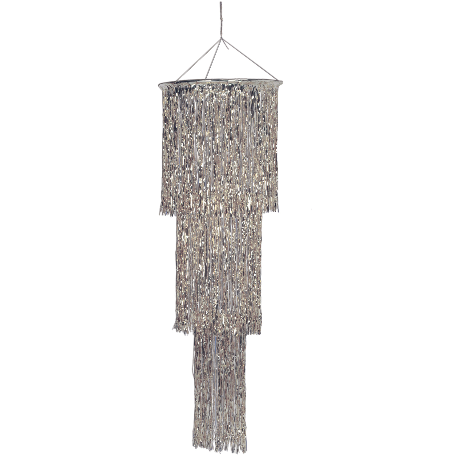 Foil Shimmering Chandelier Silver