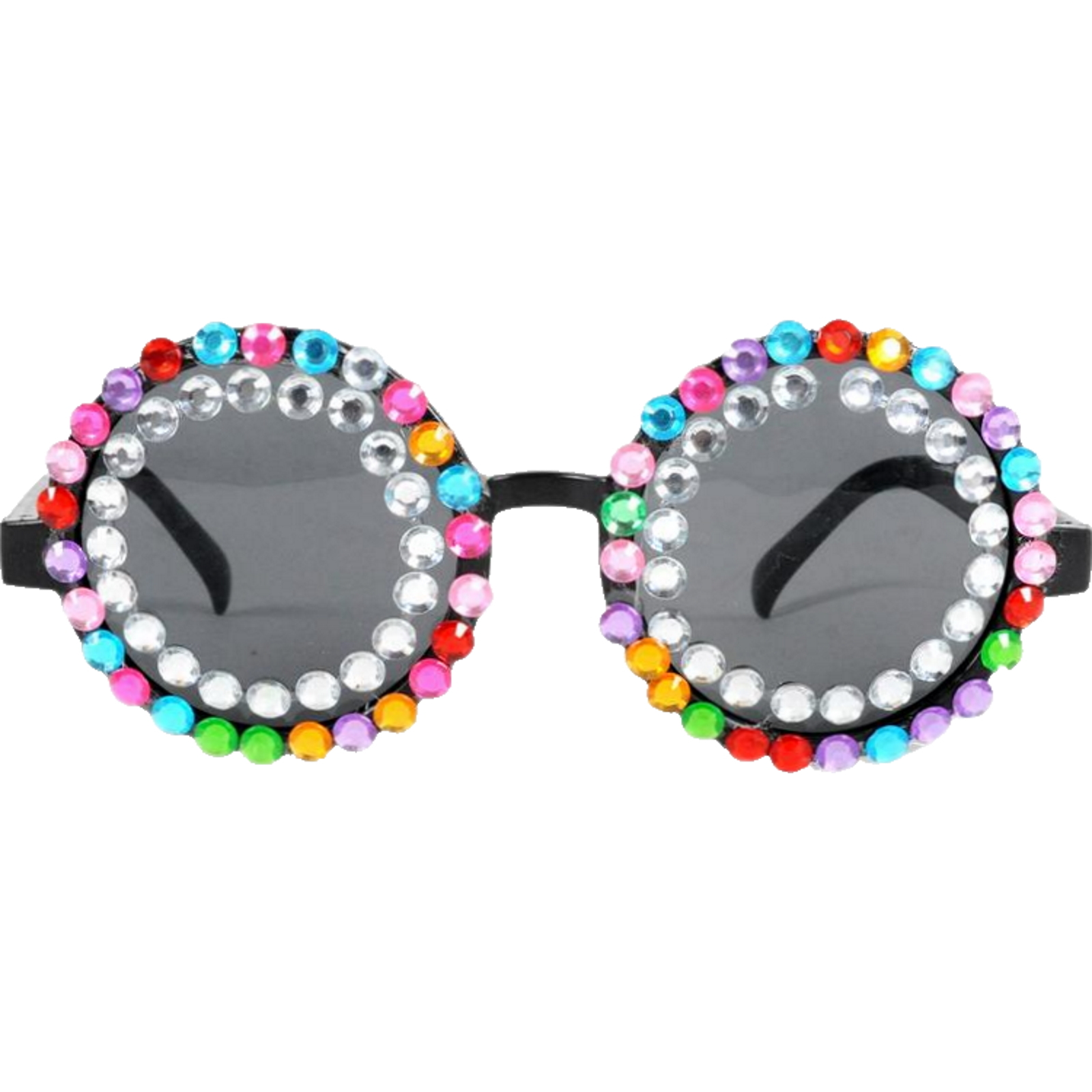 Multi Coloured Dazzling Diamonte Party Glasses