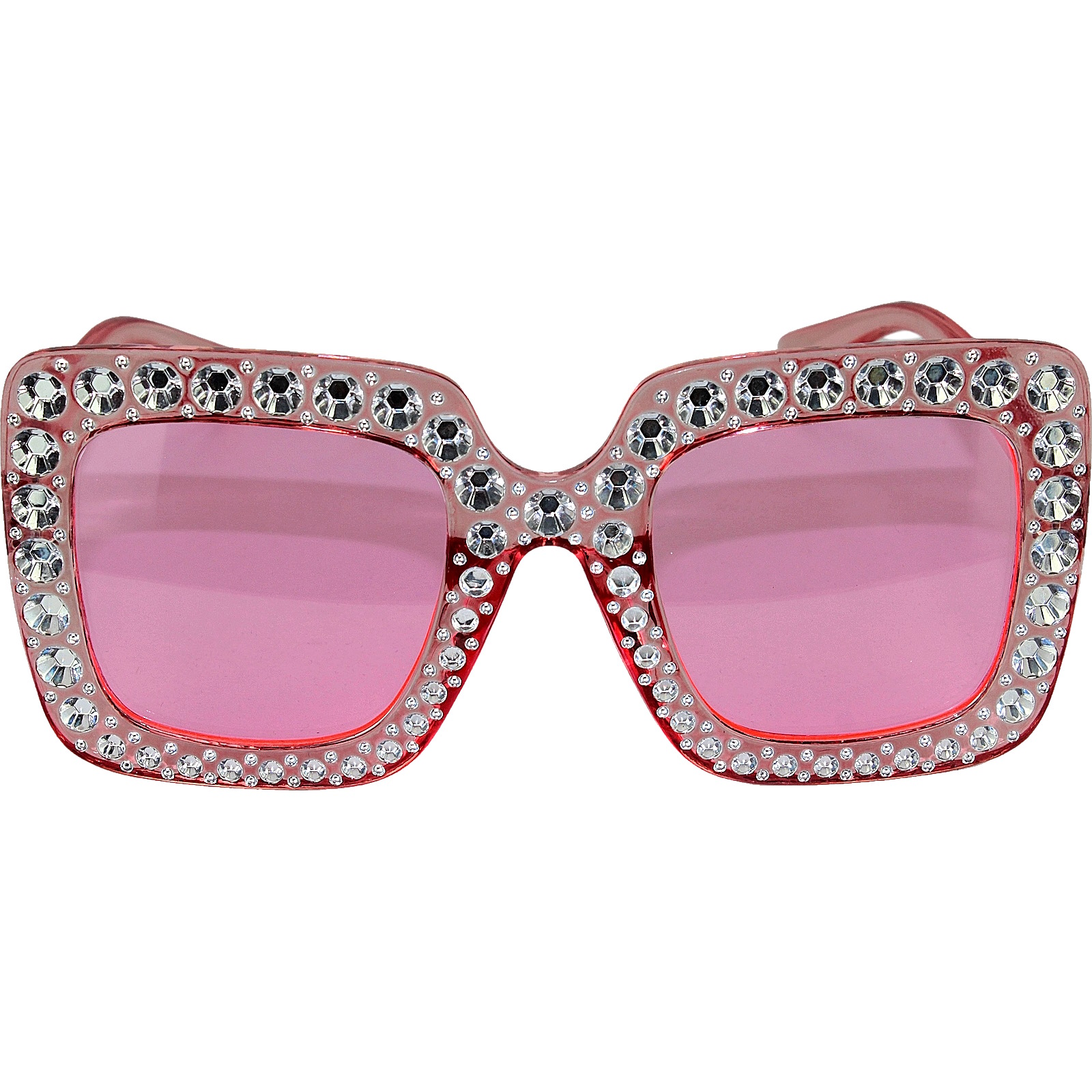 Pink Bling Oversized Square Party Glasses