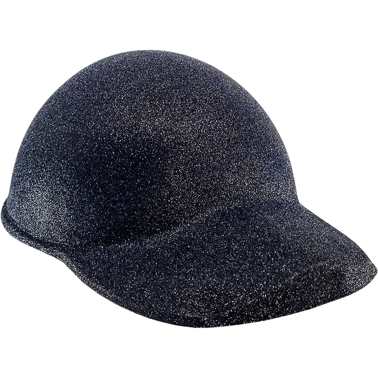 Black Glitter Jockey Hat 
