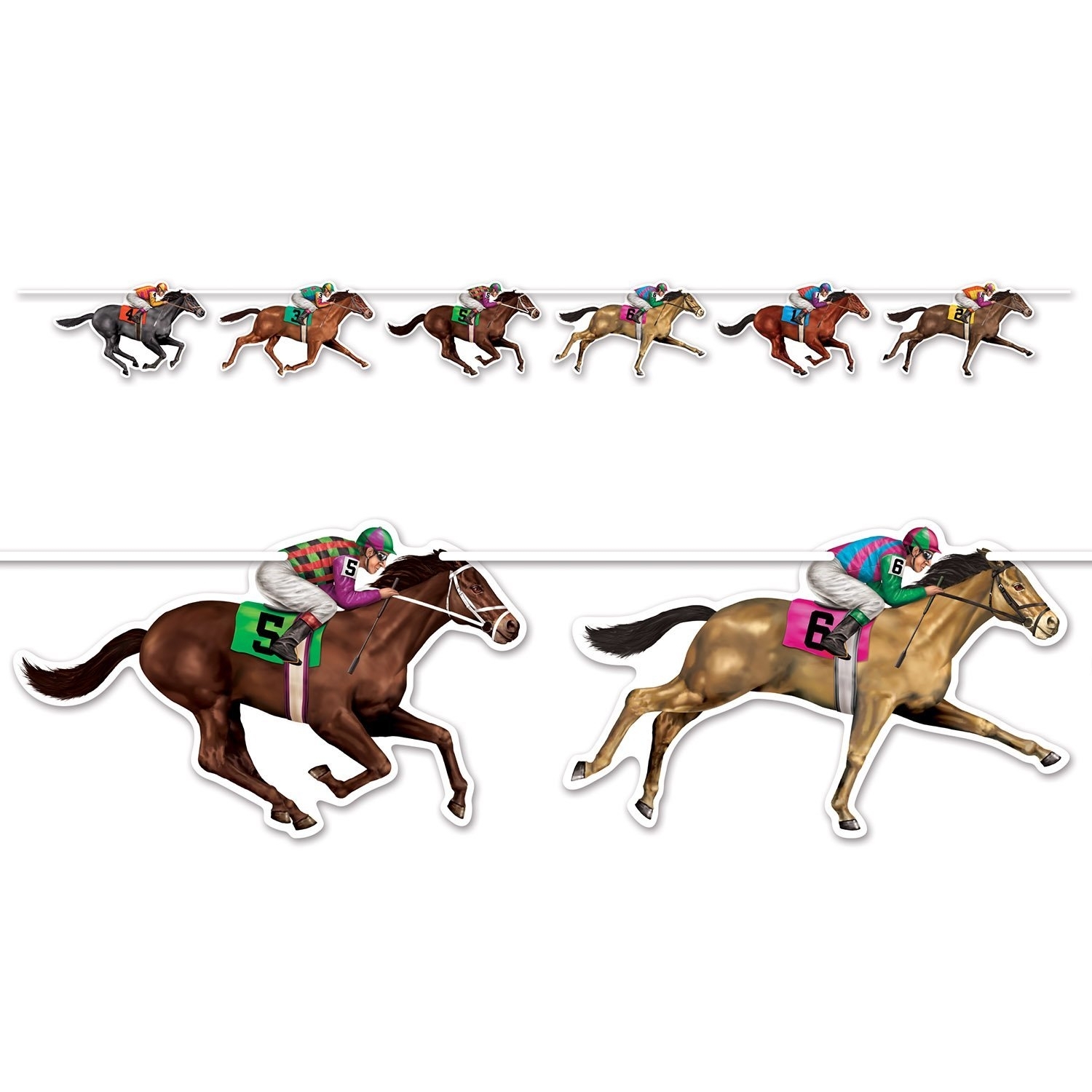 Horse Racing Garland Banner
