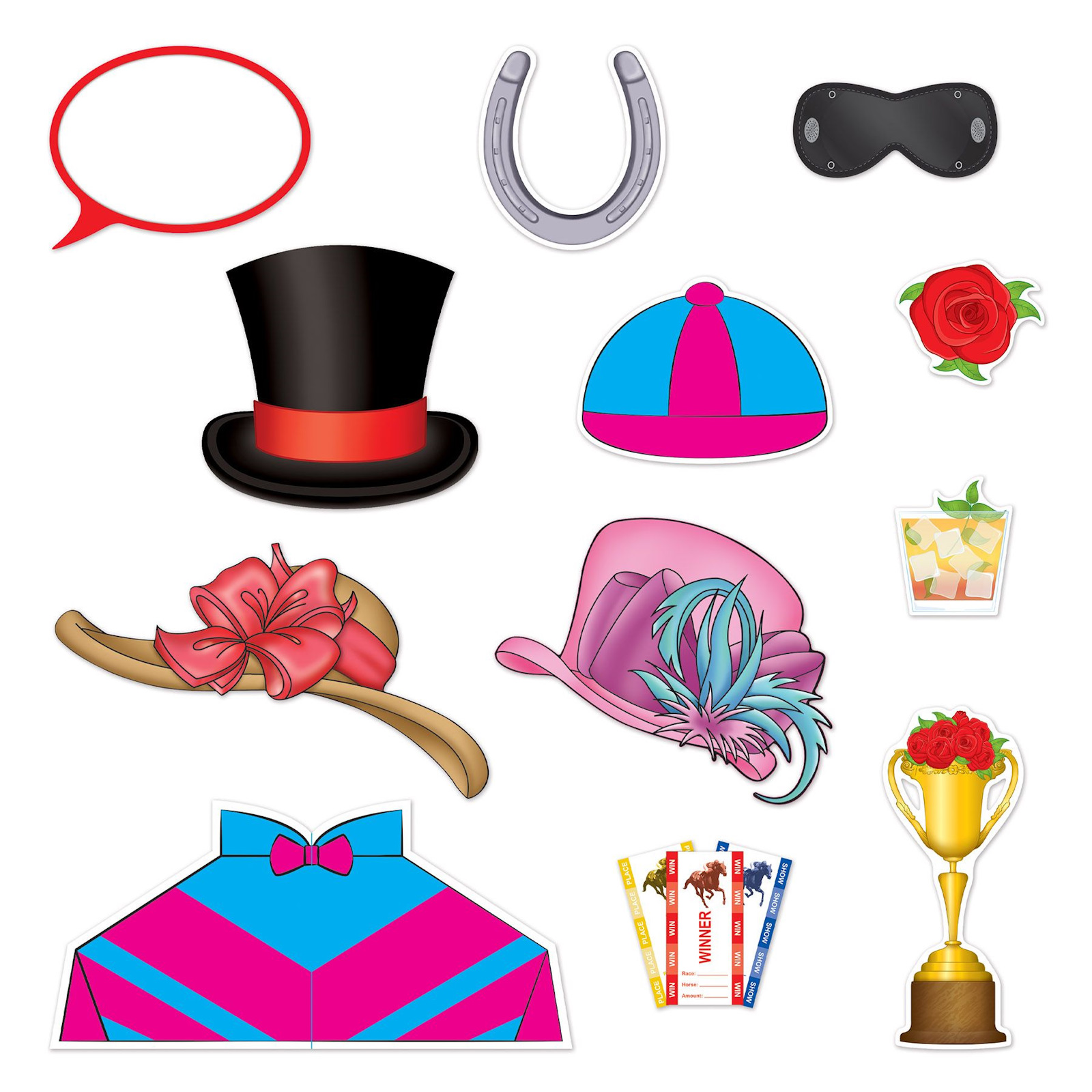 Horse Racing Photo Fun Signs (Pack of 12) 