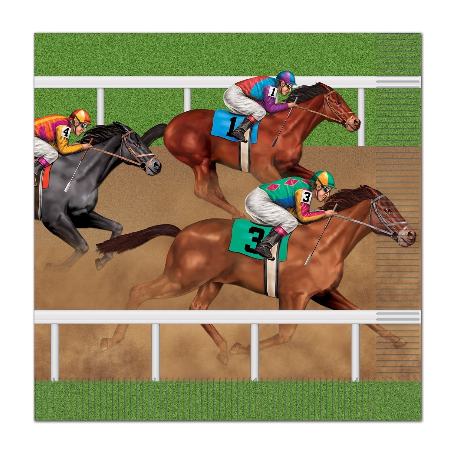 Horse Racing Large Napkins / Serviettes (Pack of 16)