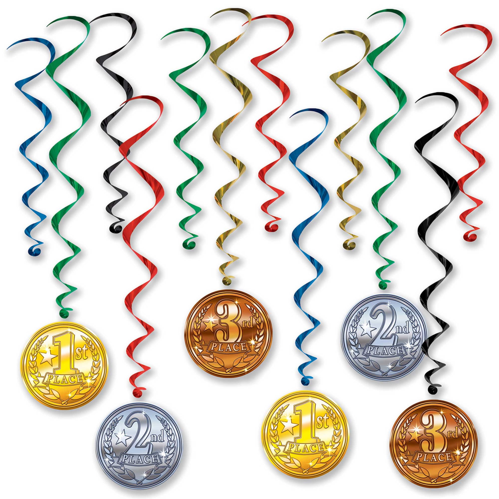 Award Medal Swirl Decorations (Pack of 12)