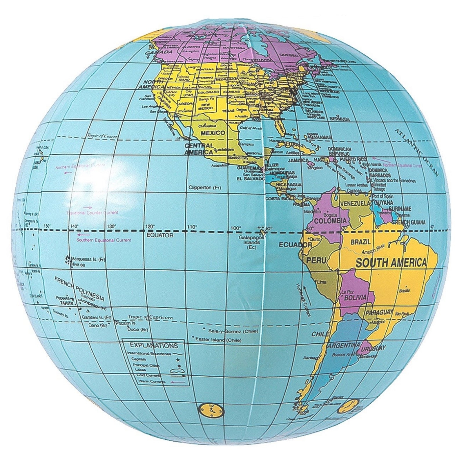 Inflatable World Globe